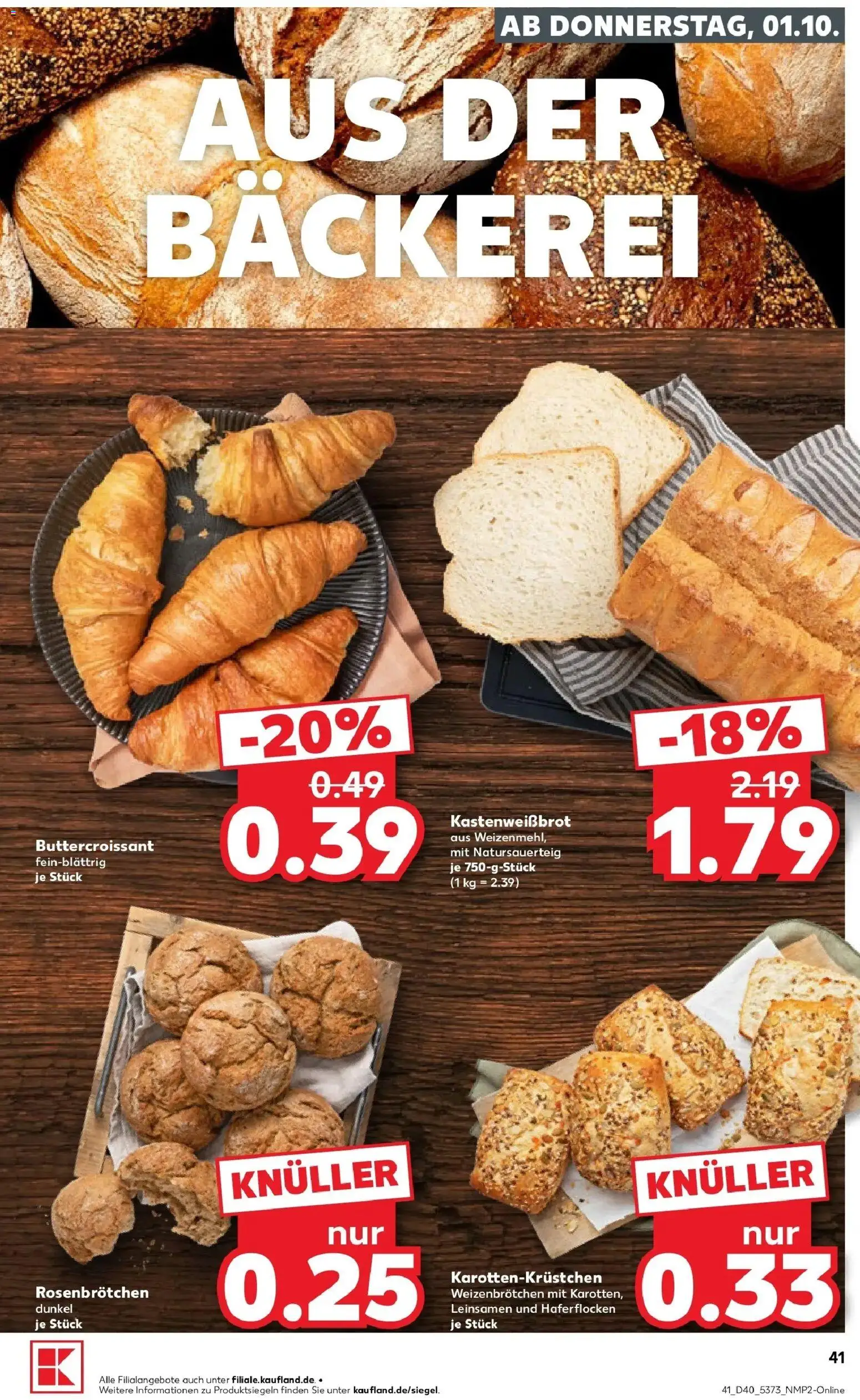Prospekt Kaufland ab 28.09.2026 » Angebote Online zum Blättern | Seite: 51 | Produkte: Bäckerei
