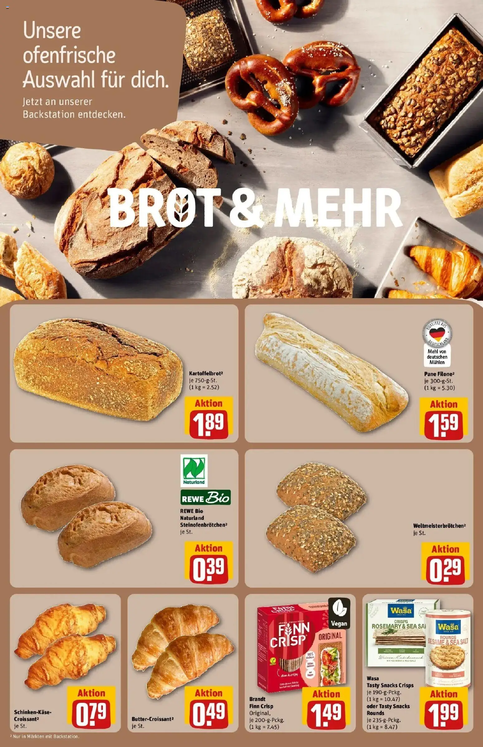 REWE Prospekt ab 12.10.2026 zum Blättern » Angebote | Seite: 10 | Produkte: Mehl, Pane, Ofenfrische, Brot