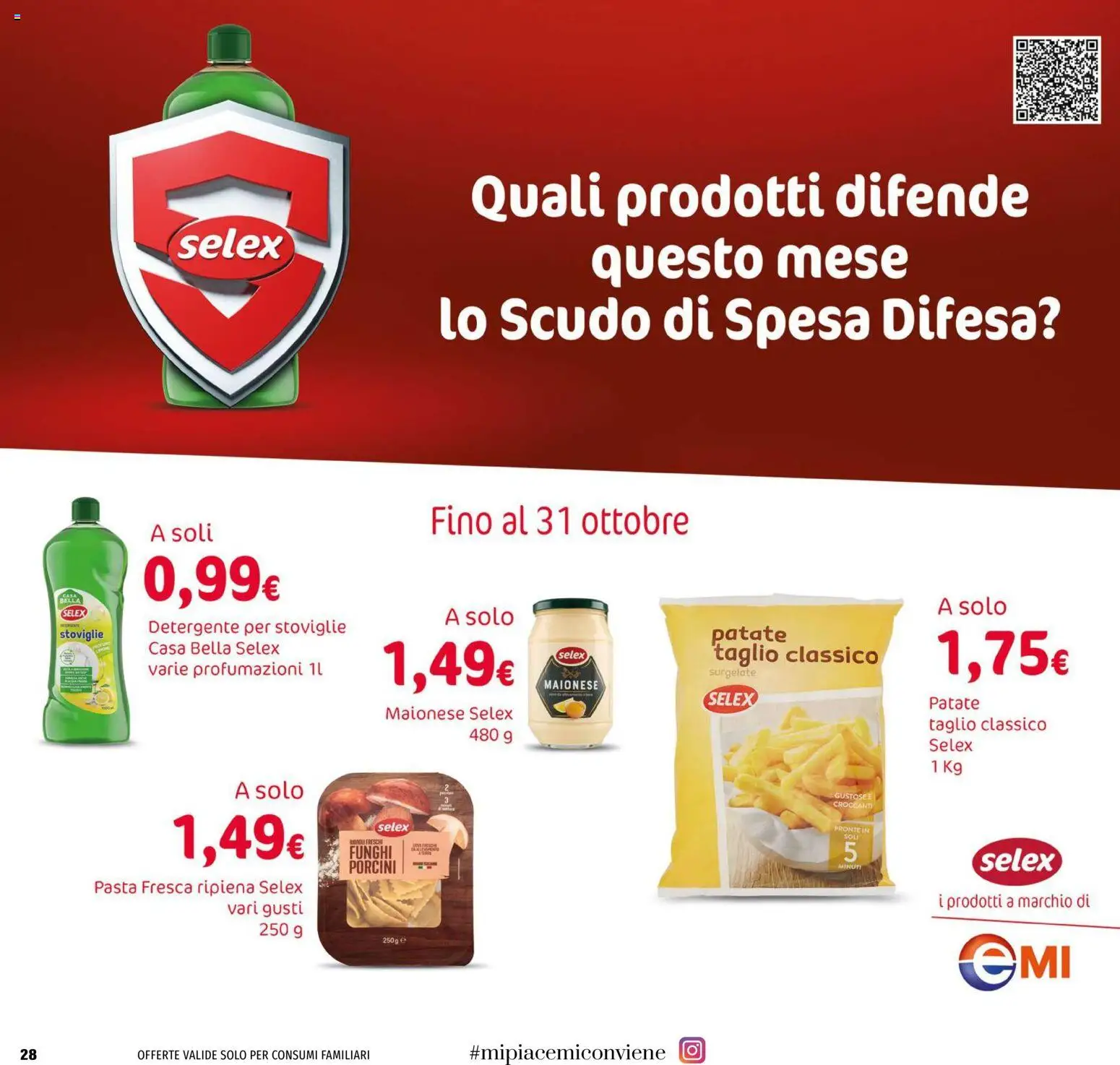 Volantino EMI del 01/10/2026 | Pagina: 28 | Prodotti: Patate, Maionese, Taglio, Pasta