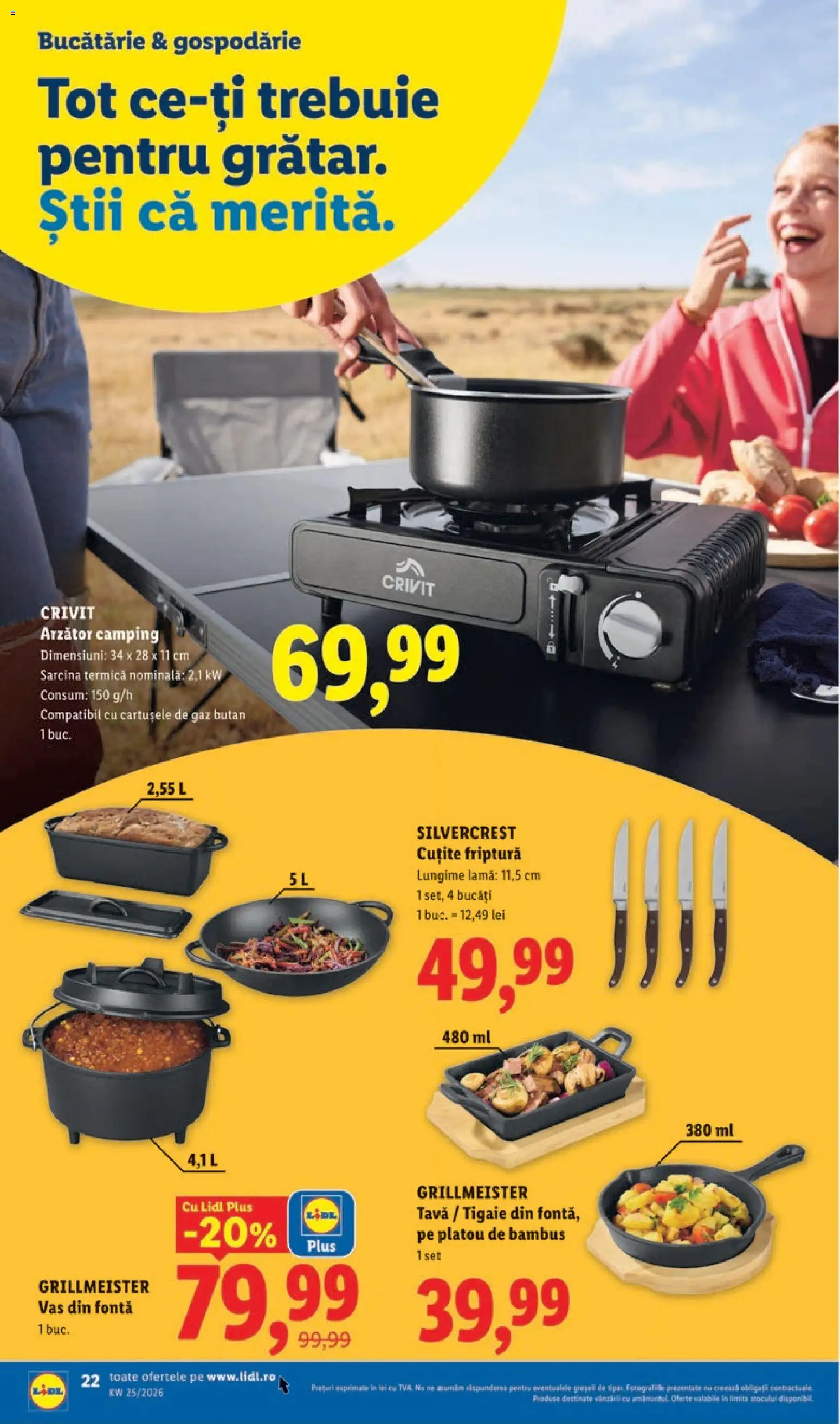 Noul catalog Lidl – valabil de la 15.06.2026 | Pagină: 22 | Produse: Tigaie, Bucătărie