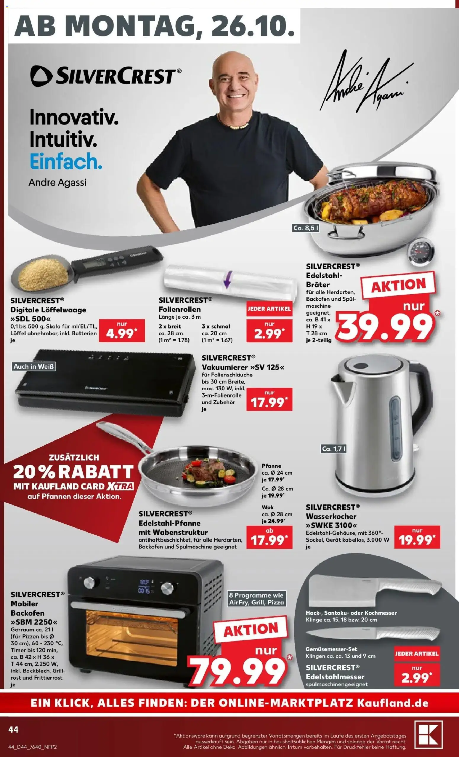Prospekt Kaufland ab 26.10.2026 » Angebote Online zum Blättern | Seite: 48 | Produkte: Wasserkocher, Batterien, Vakuumierer, Pizza