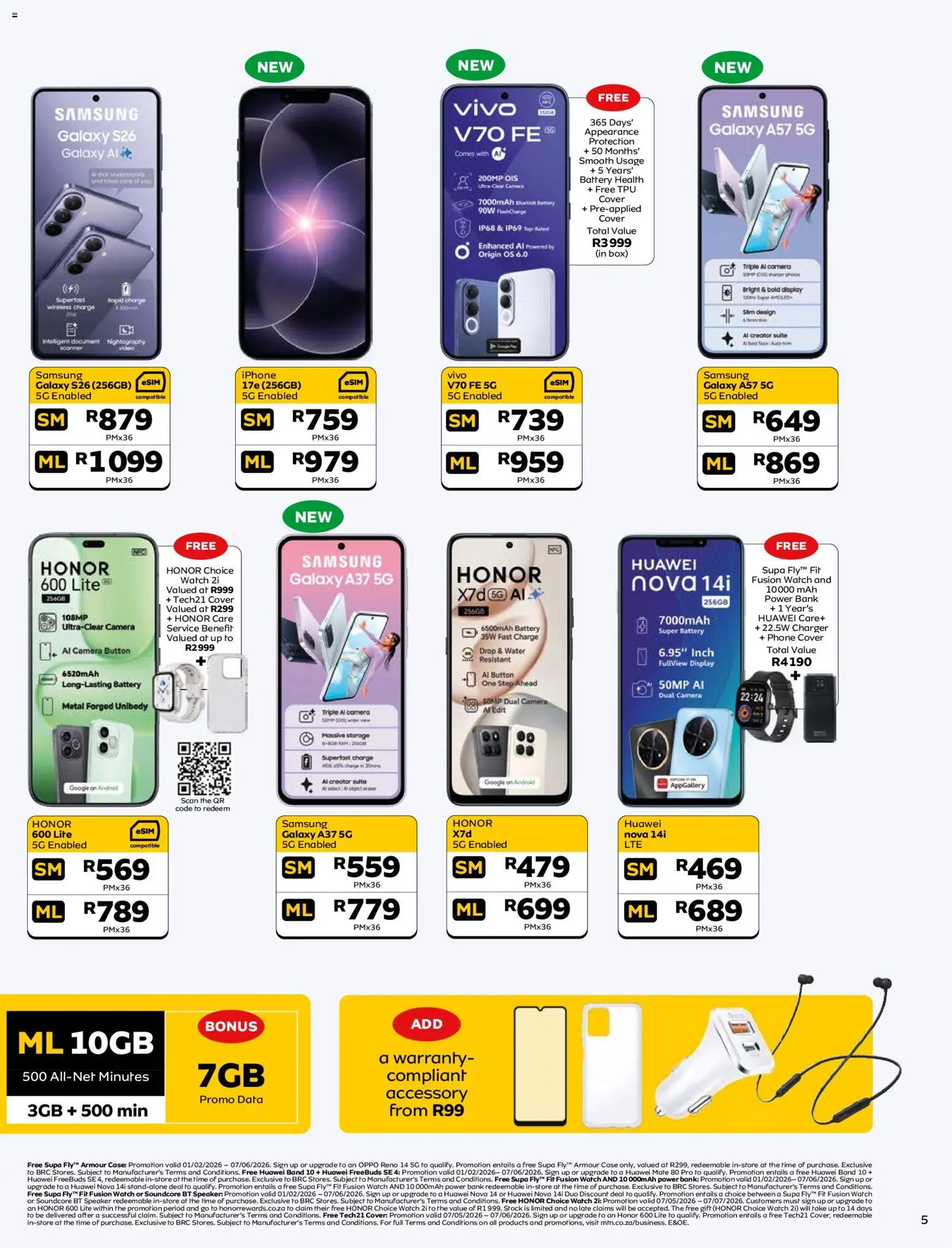 New MTN catalogue – valid from 07.05.2026 | Page: 5 | Products: Watch, Box, Charger, Water