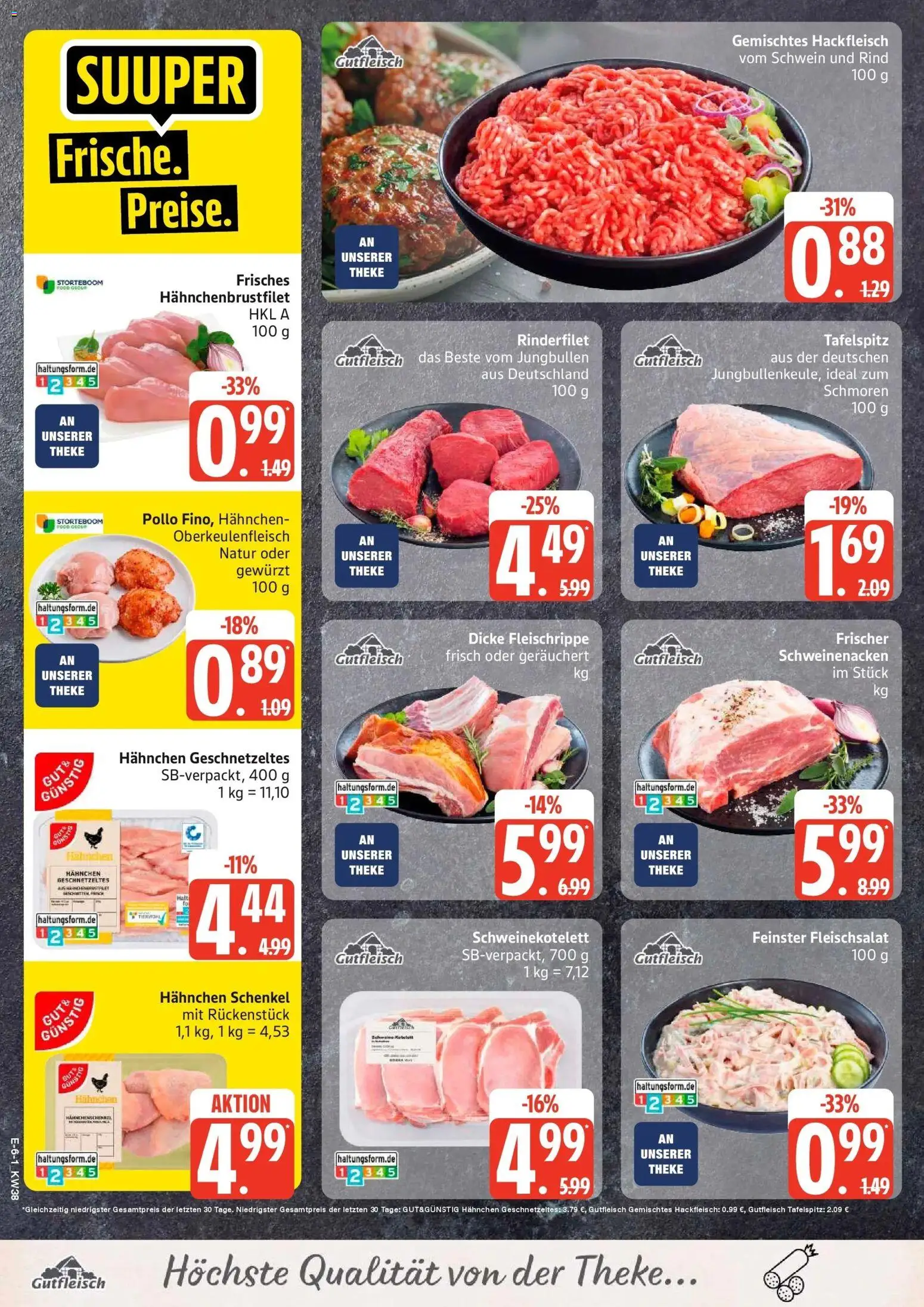 Edeka Prospekt Seevetal (ab 14.09.2026) » Angebote Online | Seite: 8 | Produkte: Hahnchen, Rinderfilet, Schweinenacken, Hackfleisch