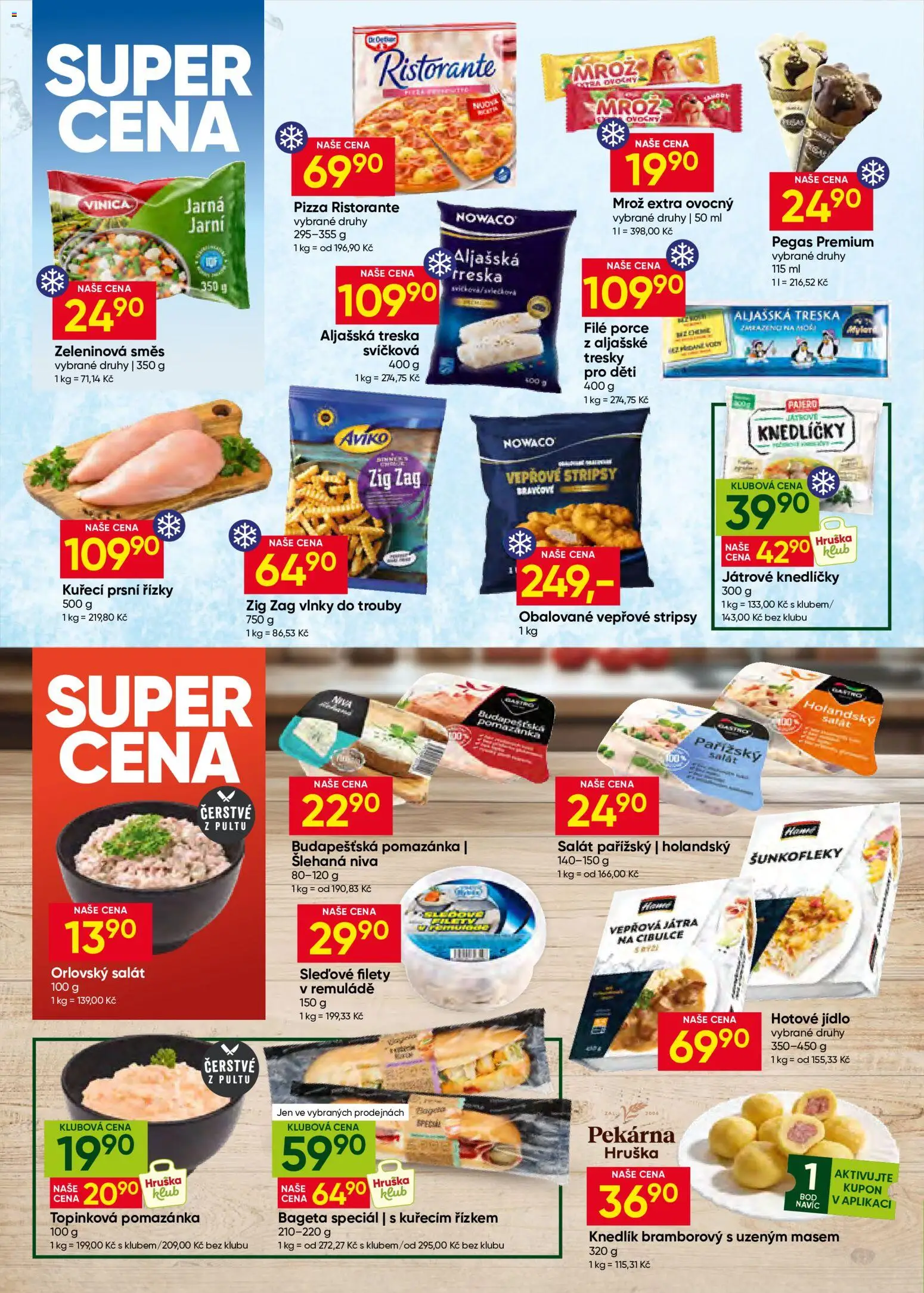Hruška leták od 07.10.2026 | Strana: 6 | Produkty: Knedlík, Řízky, Vepřová játra, Pekárna