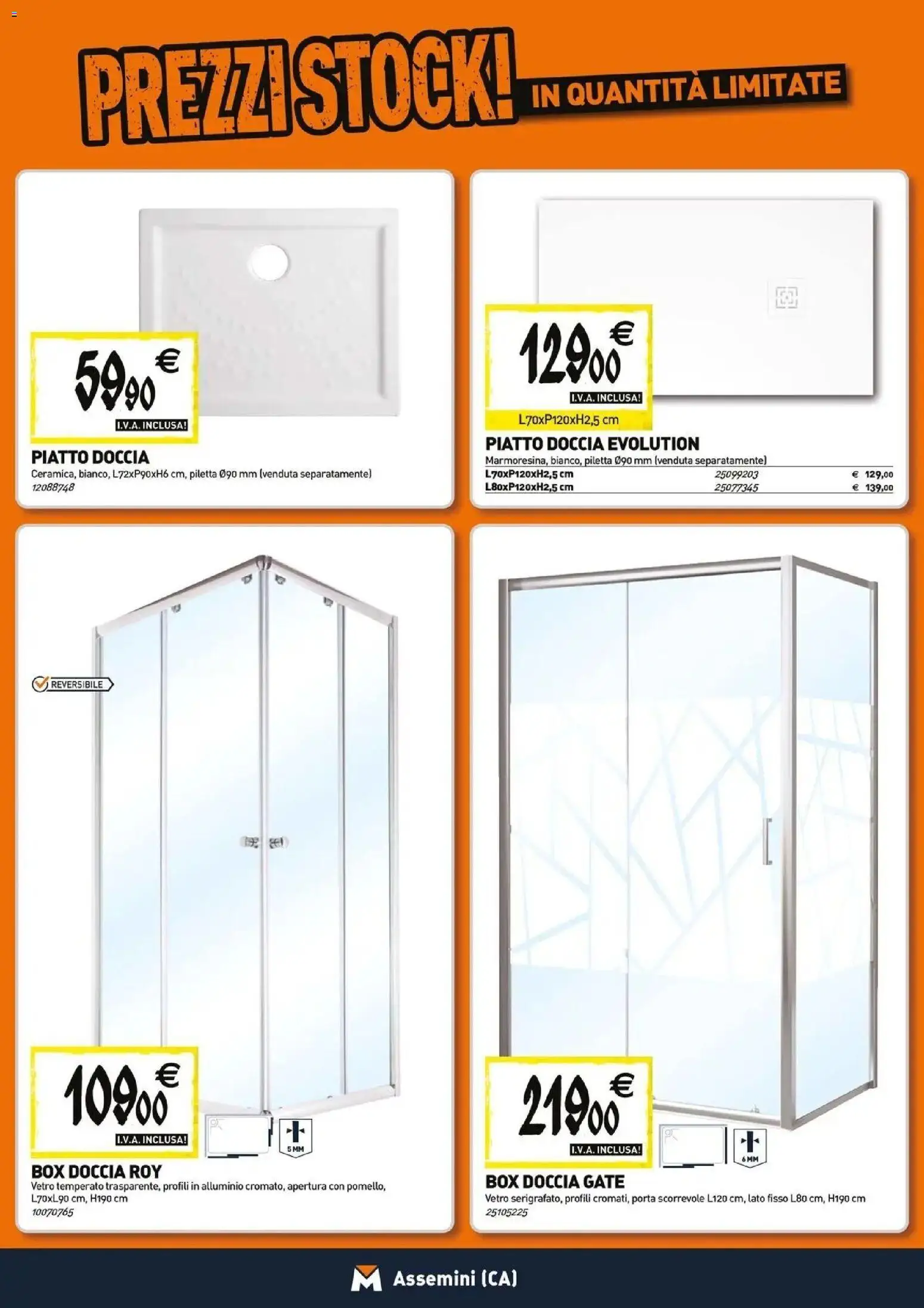 Volantino TECNOMAT del 12.03.2026 | Pagina: 2 | Prodotti: Box doccia, Piatto, Alluminio, Doccia