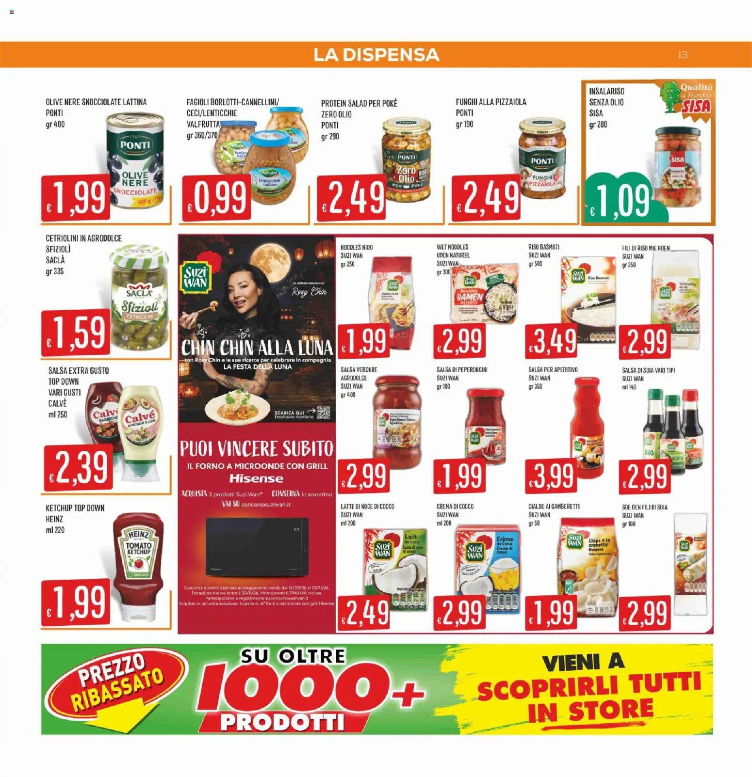 Volantino SISA del 17/09/2026 | Pagina: 13 | Prodotti: Microonde, Fagioli, Cocco, Gamberetti