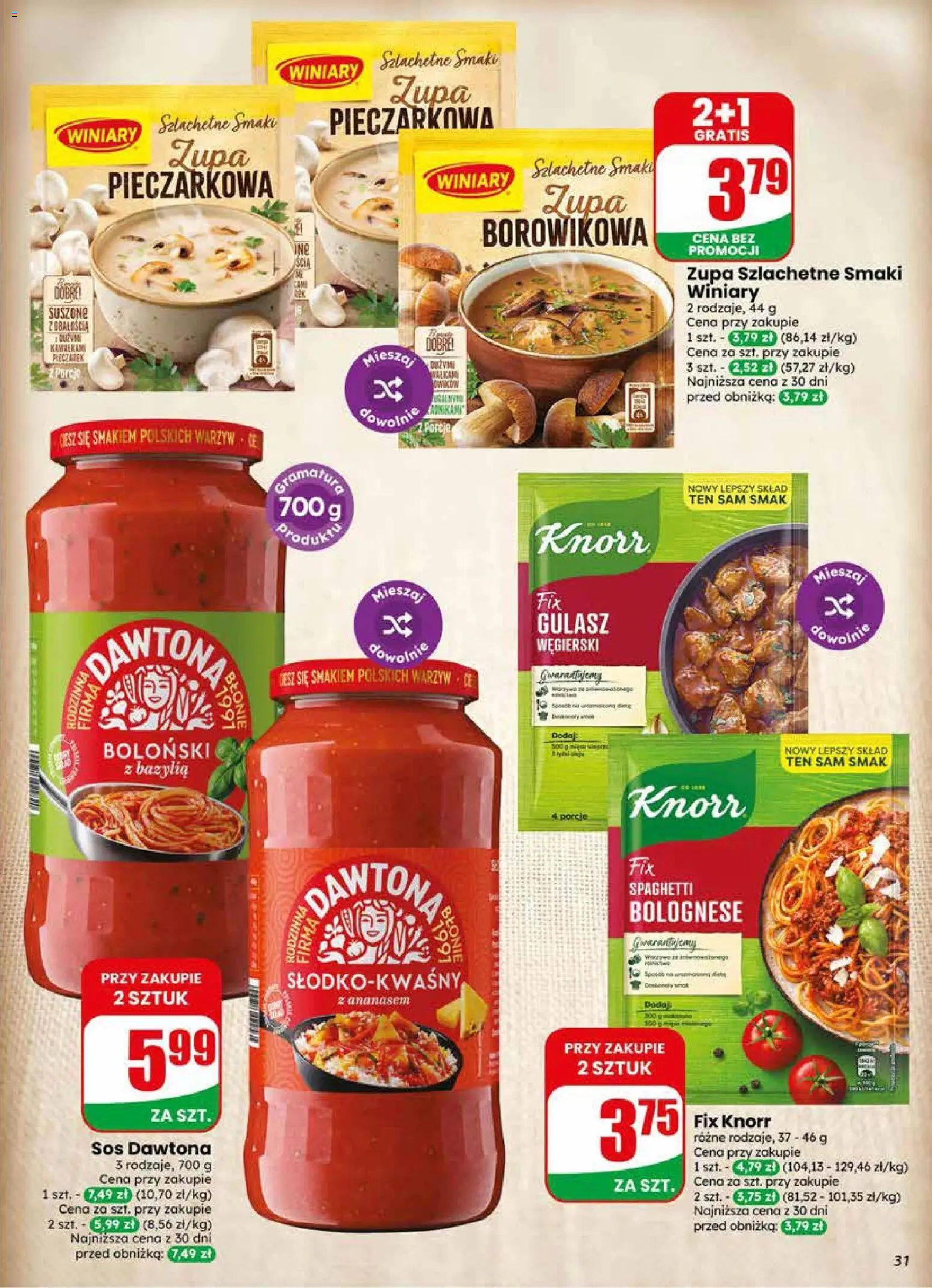 Dino gazetka od 10.06.2026 | Strona: 31 | Produkty: Bazylia, Zupa, Gulasz, Sos