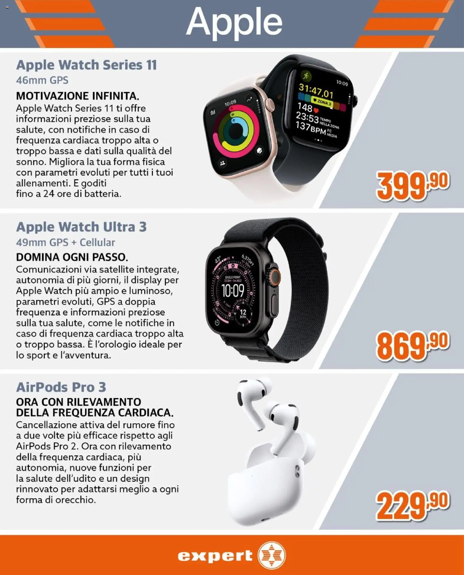 Volantino Expert del 04.06.2026 | Pagina: 3 | Prodotti: Apple Watch, Airpods