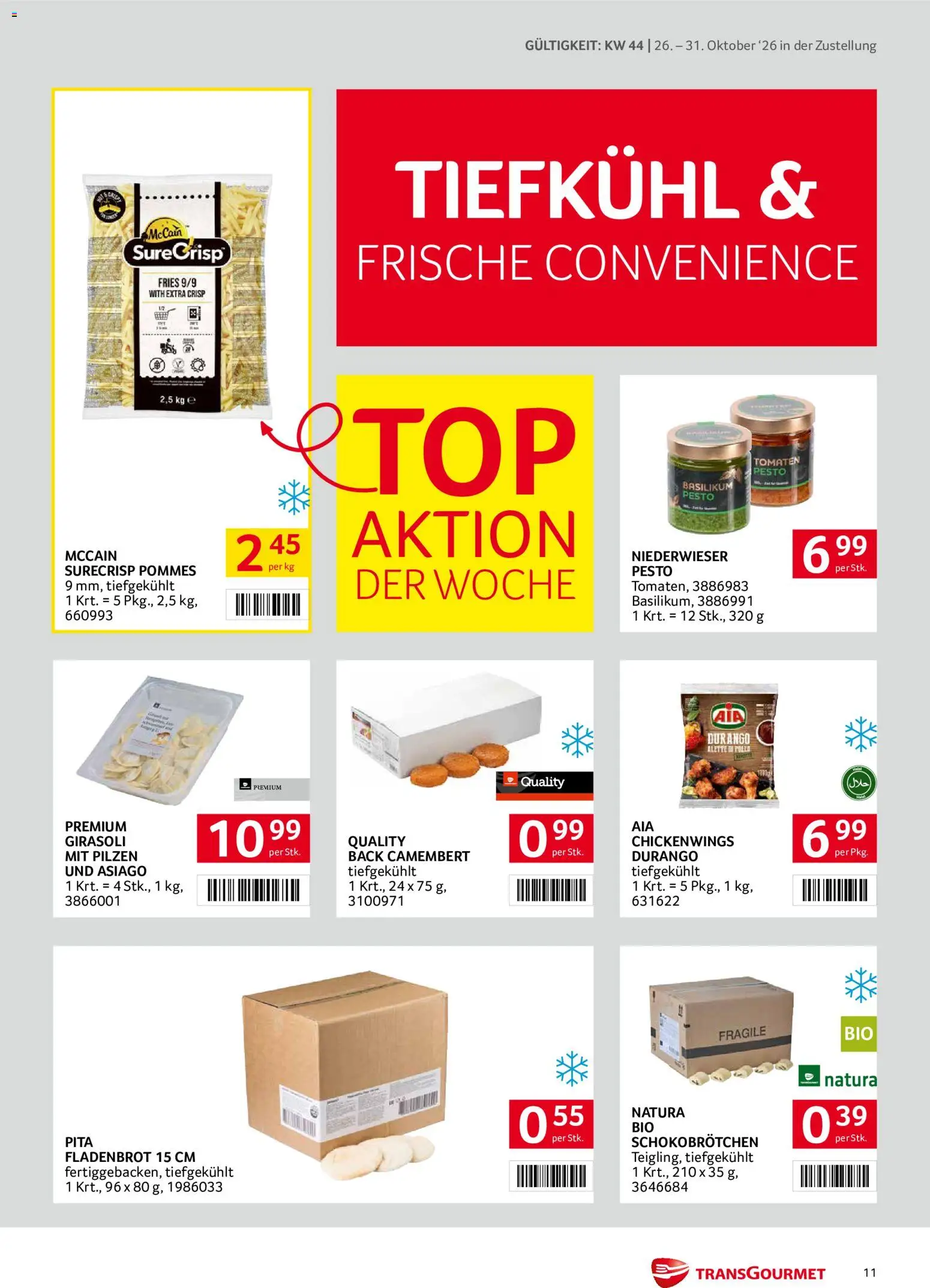 Transgourmet Flugblatt gültig ab 26.10.2026 | Seite: 11 | Produkte: Tomaten