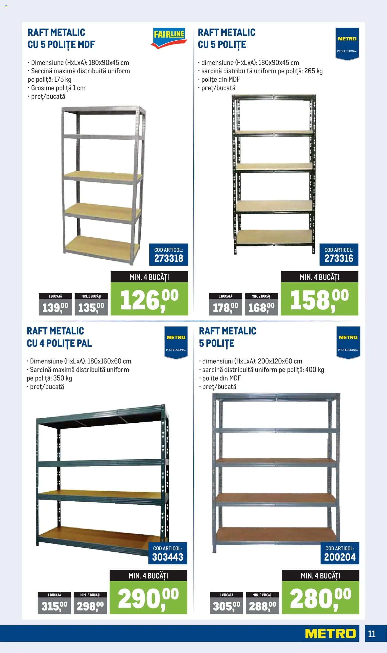 Noul catalog Metro – valabil de la 01.04.2026 | Pagină: 11 | Produse: Raft