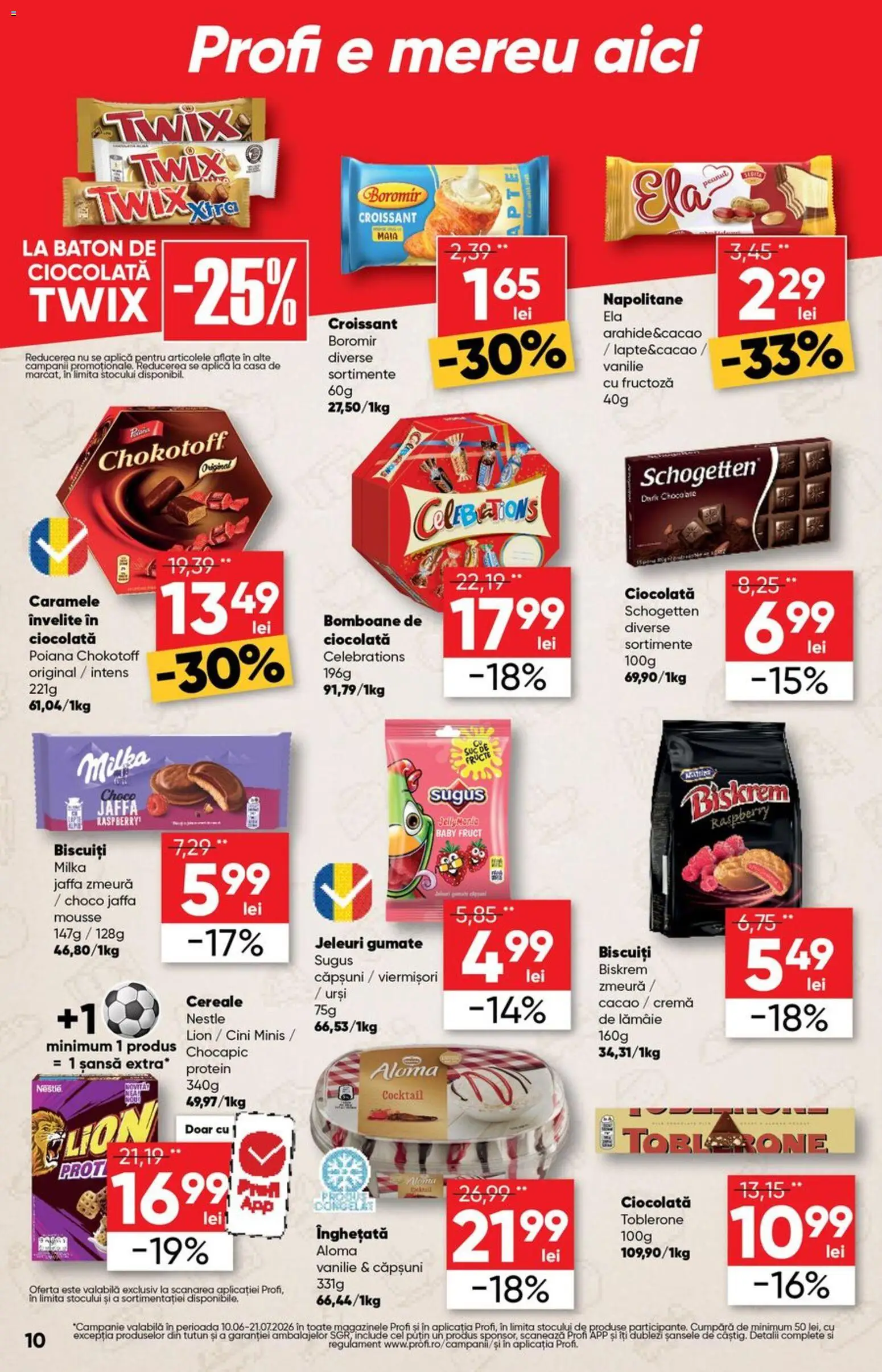 Noul catalog Profi – valabil de la 10.06.2026 | Pagină: 10 | Produse: Zmeură, Bomboane, Cereale, Fructe