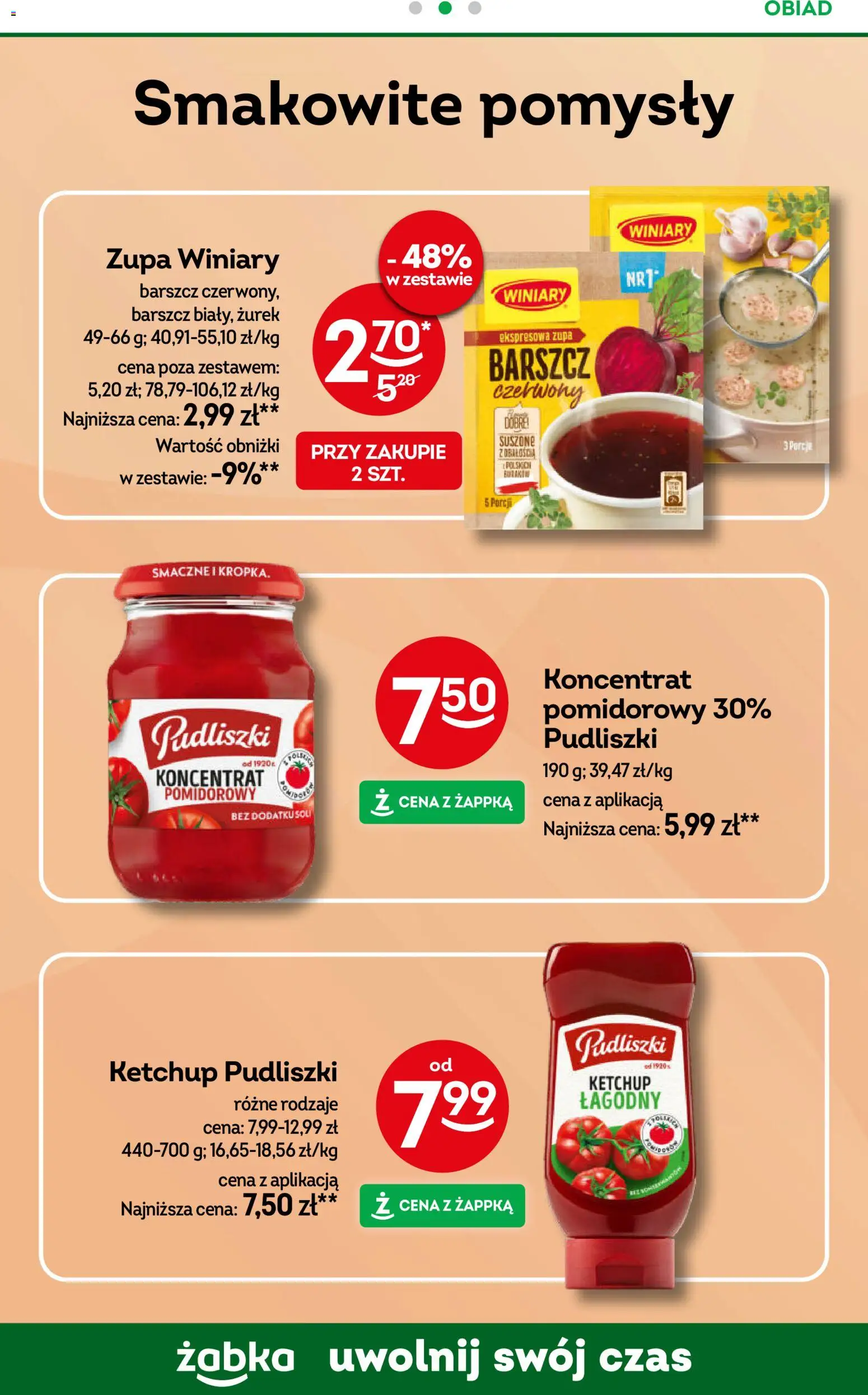 Żabka gazetka - Codzienne produkty od 21.10.2026 | Strona: 16 | Produkty: Barszcz, Ketchup pudliszki, Koncentrat pomidorowy, Zurek