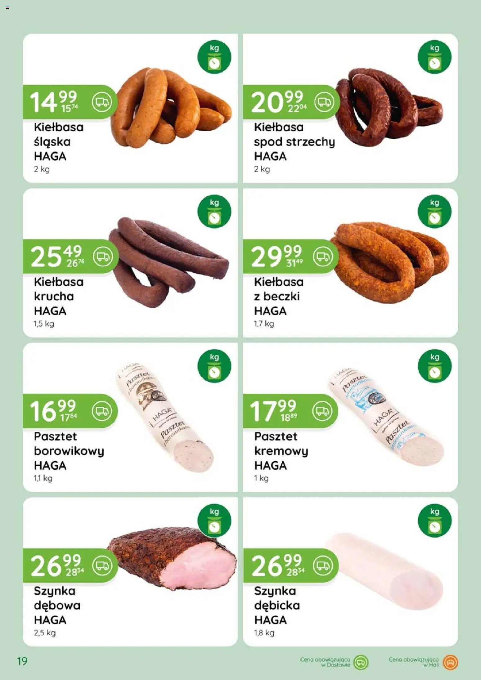 Eurocash gazetka - Katalog Wędlin od 07.05.2026 | Strona: 19 | Produkty: Kiełbasa, Szynka, Kiełbasa śląska
