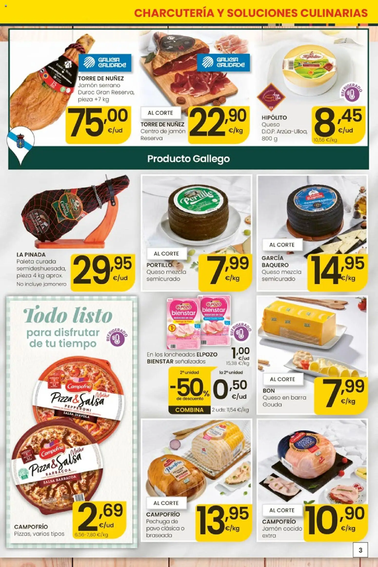 Eroski Ofertas │ válido desde el 28.05.2026 | Página: 3 | Productos: Jamón serrano, Jamón cocido, Pizza, Barbacoa