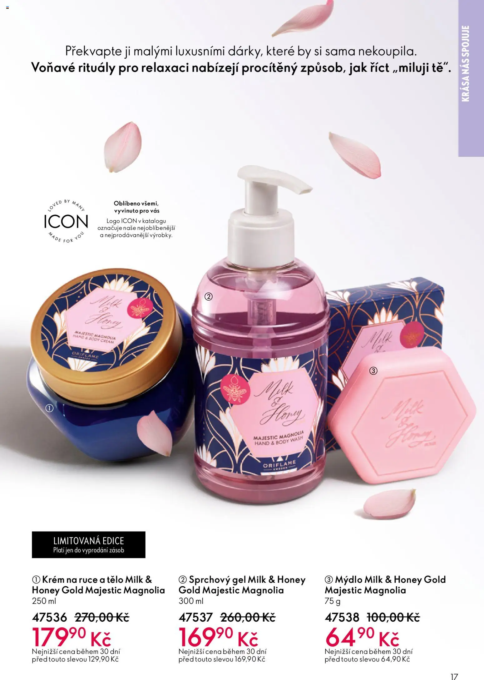 Oriflame katalog č. 07/2026 od 06.05.2026 | Strana: 17 | Produkty: Krém na ruce, Mýdlo, Sprchový gel, Krém