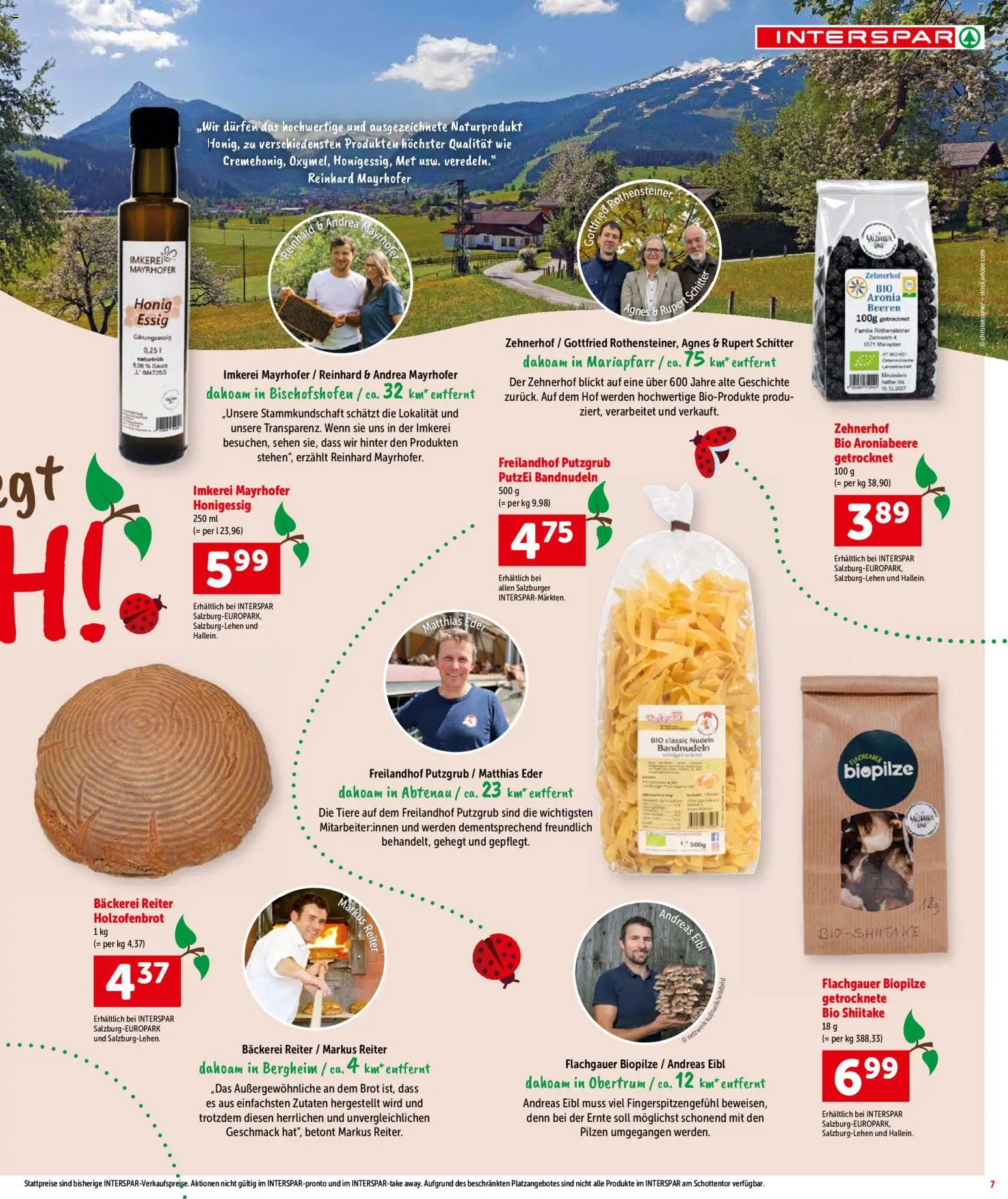 Interspar - Flugblatt gültig ab 20.08.2026 | Seite: 7 | Produkte: Zutaten, Bäckerei, Brot, Nudeln