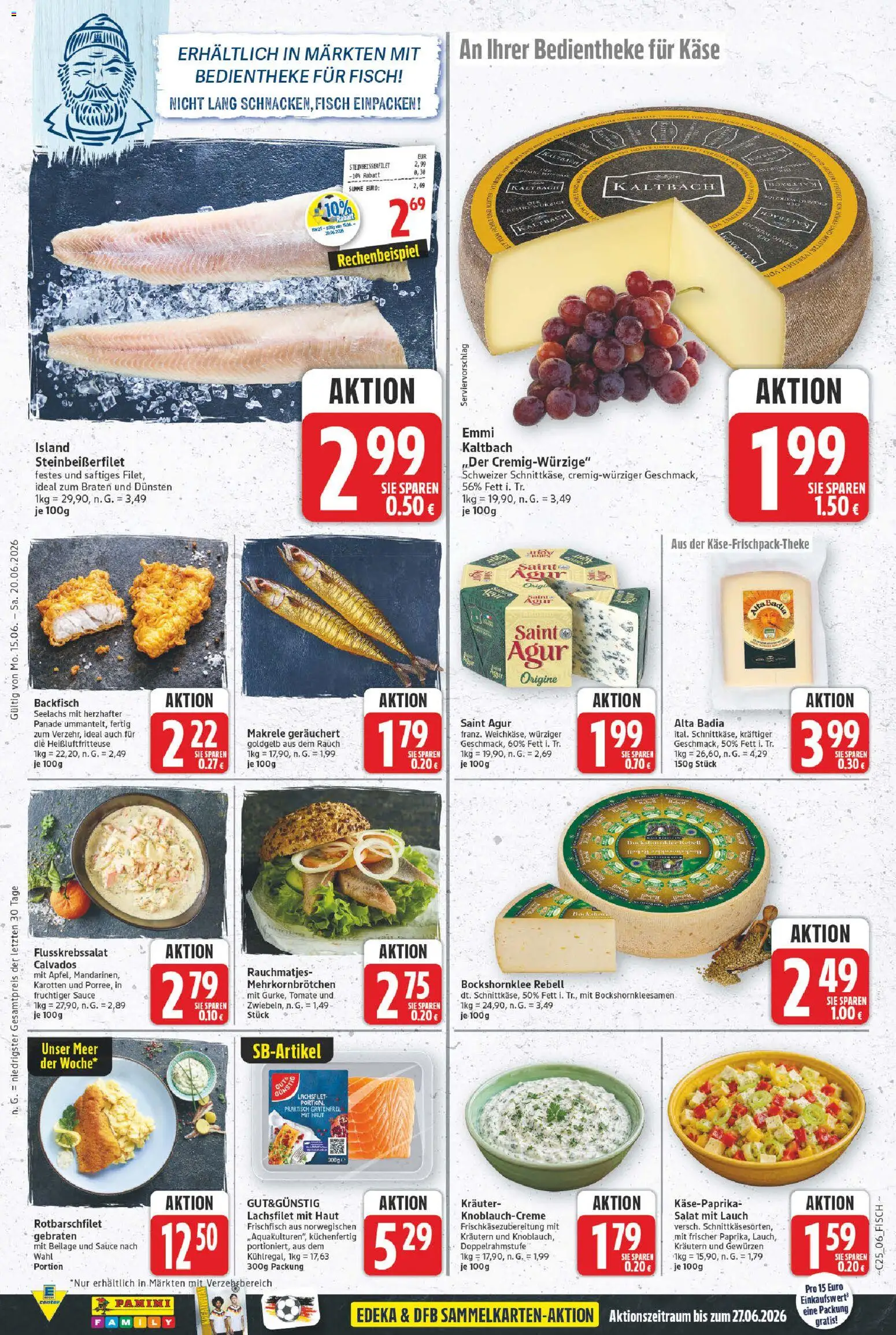 E center Prospekt – gültig ab 15.06.2026 | Seite: 5 | Produkte: Käse, Fisch, Heißluftfritteuse, Salat