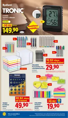 Náhled letáku CRELANDO Psací potřeby /box s poznámkovými listy, kus/balení, různé druhy od 06.05.2026 | Strana: 36 | Produkty: Box, Teploměr, Baterie