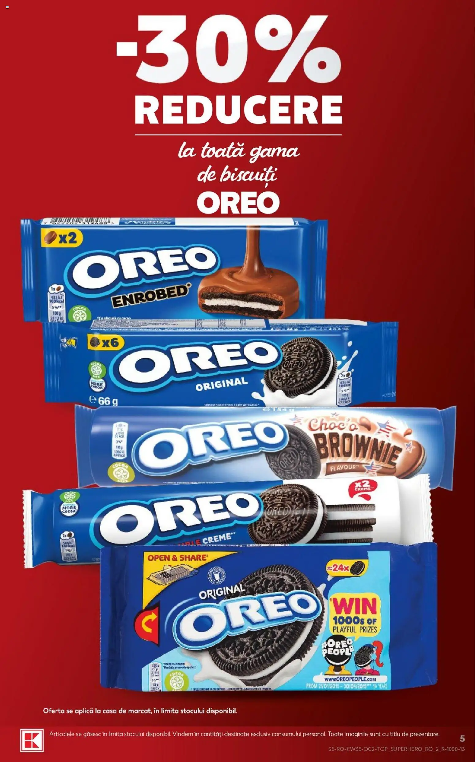 Noul catalog Kaufland – valabil de la 26.08.2026 | Pagină: 5 | Produse: Oreo, Aplică, Biscuiți