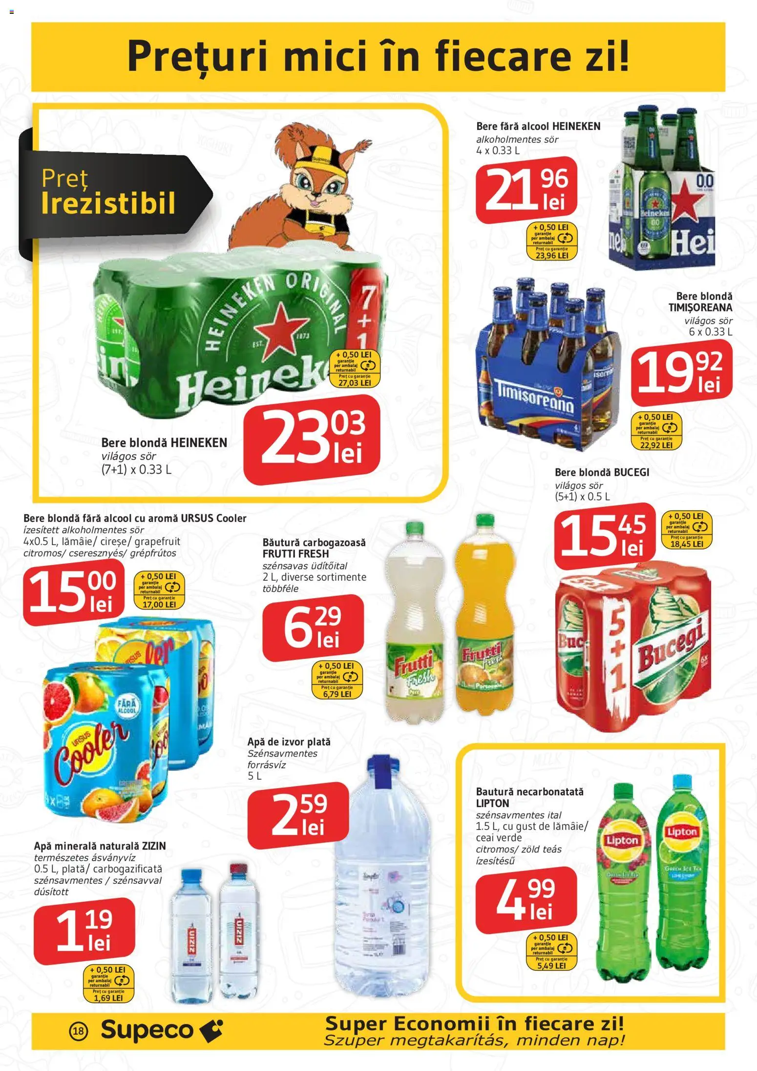 Noul catalog Supeco – valabil de la 22.10.2026 | Pagină: 18 | Produse: Bere fara alcool, Ursus cooler, Grapefruit, Bere