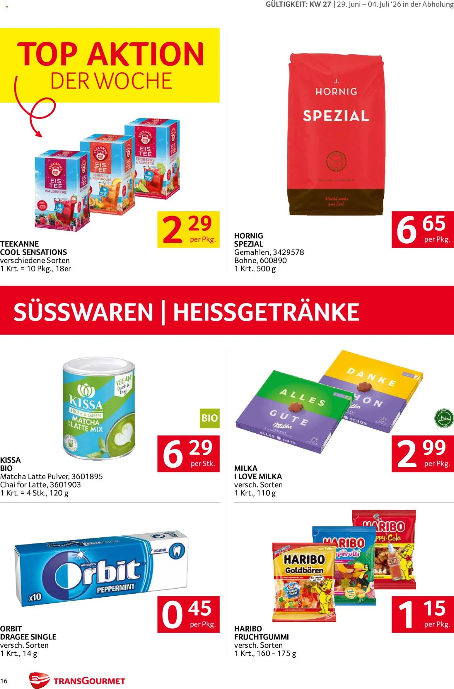 Transgourmet Flugblatt gültig ab 29.06.2026 | Seite: 16