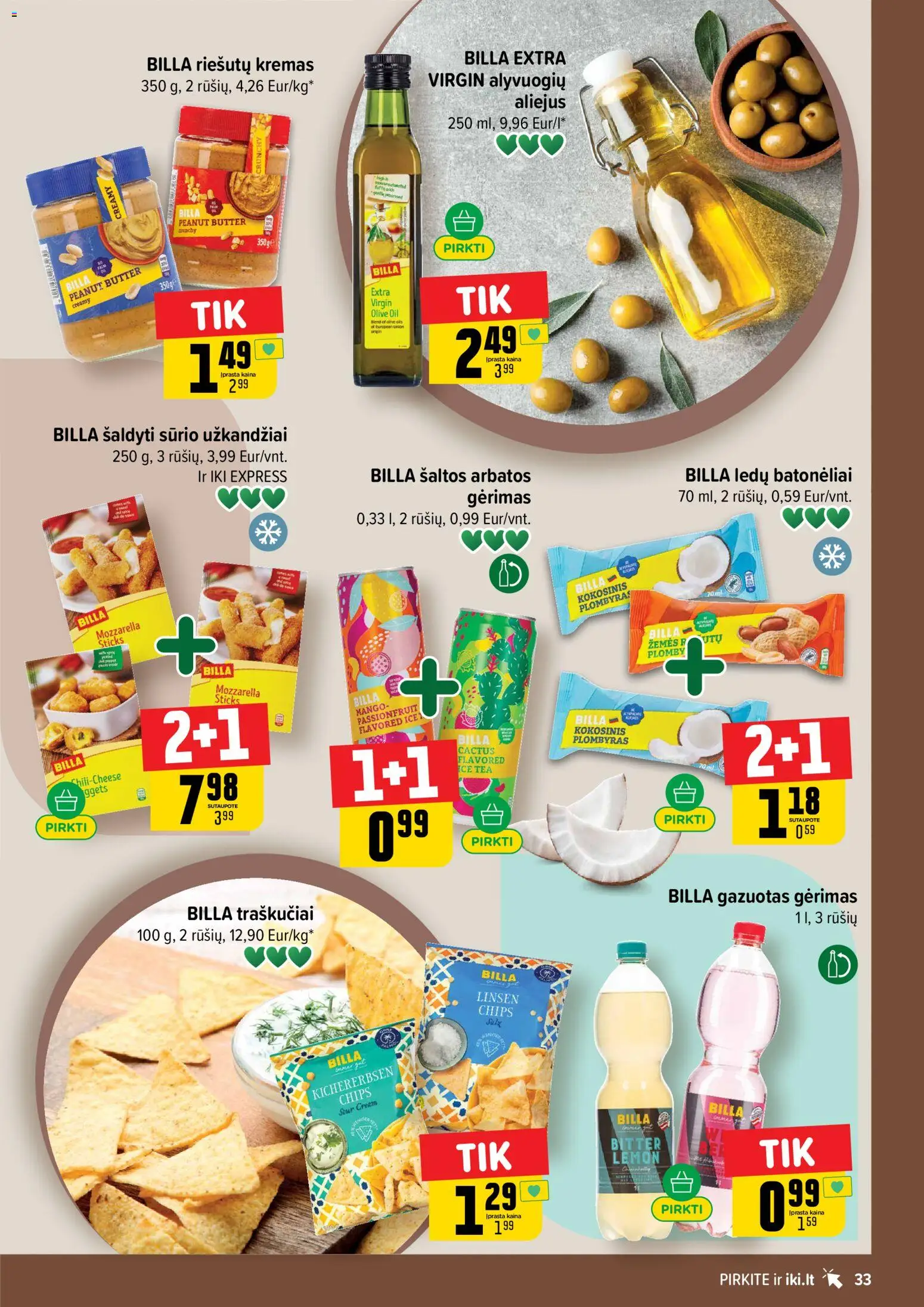 IKI akcijos nuo 25.05.2026 | Puslapis: 33 | Prekių: Kremas, Aliejus, Plombyras, Traškučiai