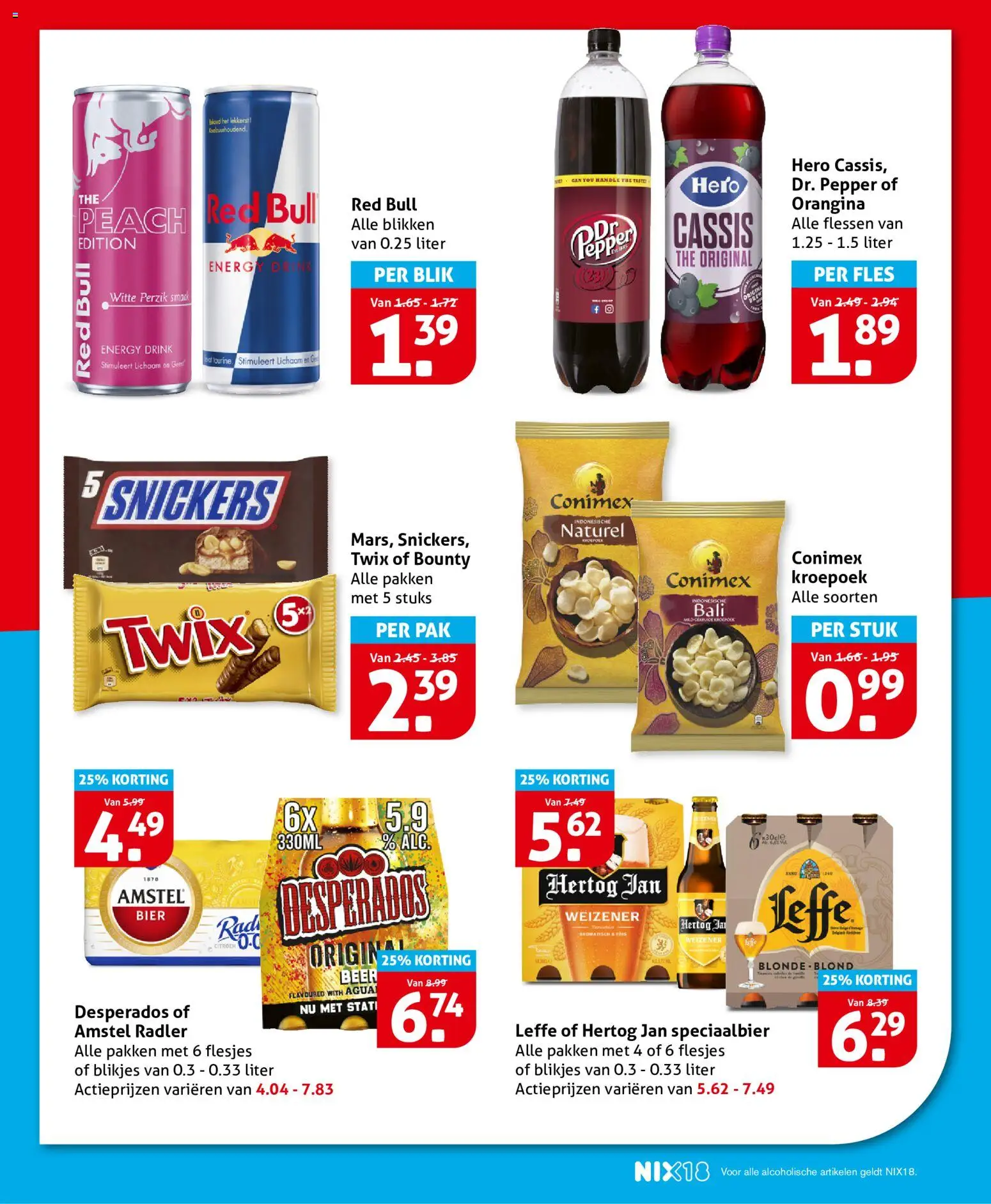 {H1} | Pagina: 24 | Producten: Radler, Fles, Cassis, Snickers