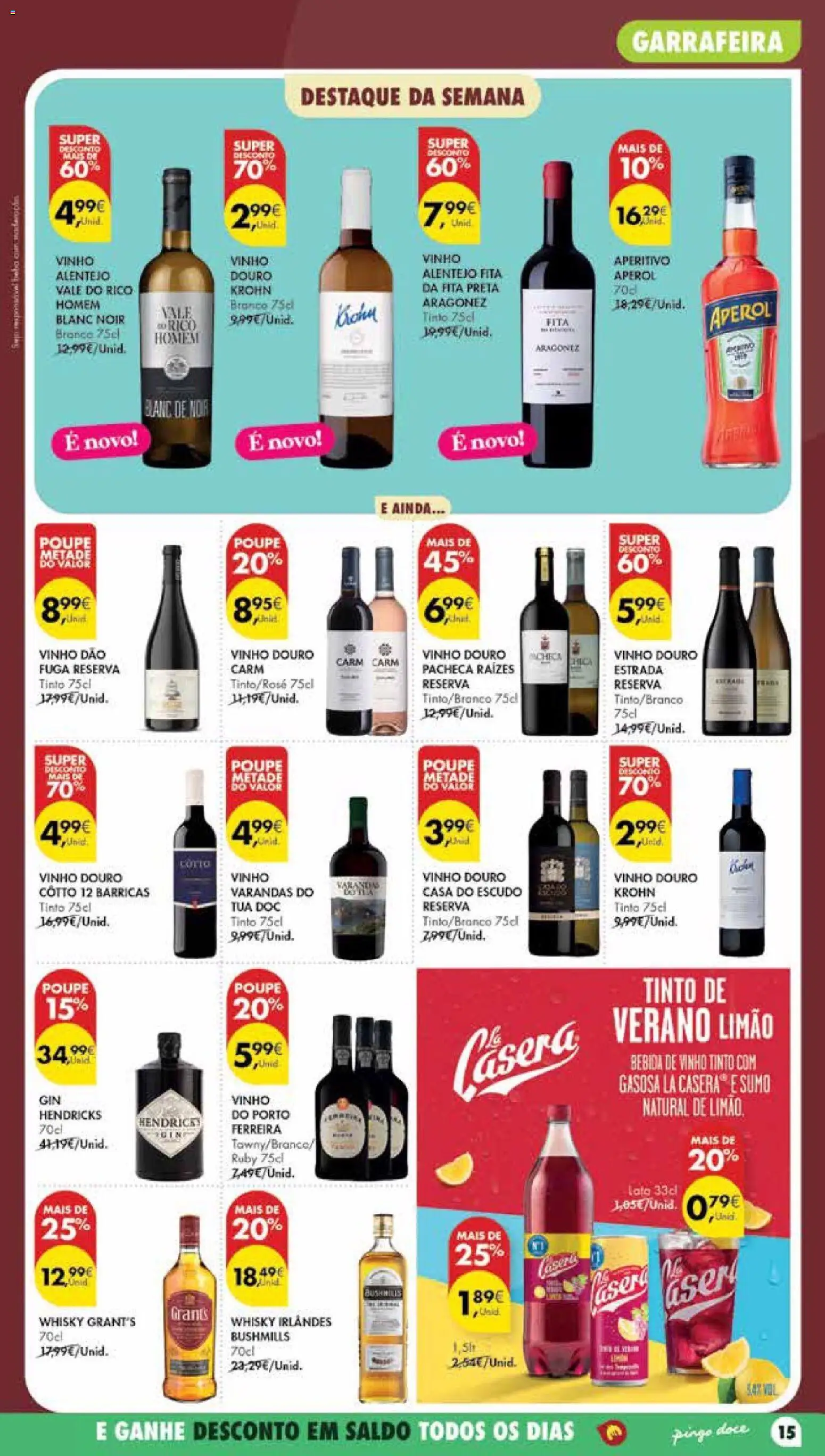 Pingo Doce Poupe Esta Semana Madeira │ válido de 14/07/2026 | Página: 15 | Produtos: Sumo, Vinho, Bebida, Vinho tinto