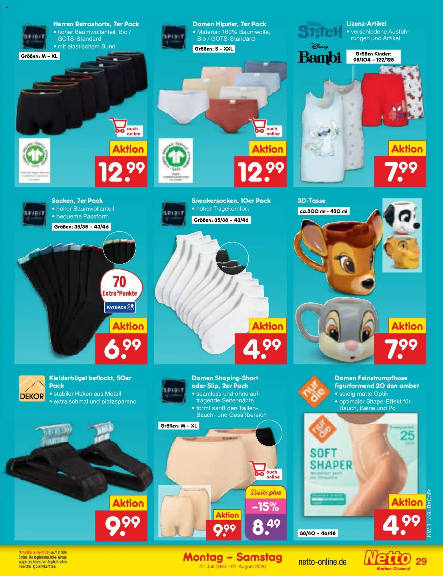 Netto Marken-Discount Prospekt – gültig ab 27.07.2026 | Seite: 44 | Produkte: Kleiderbügel