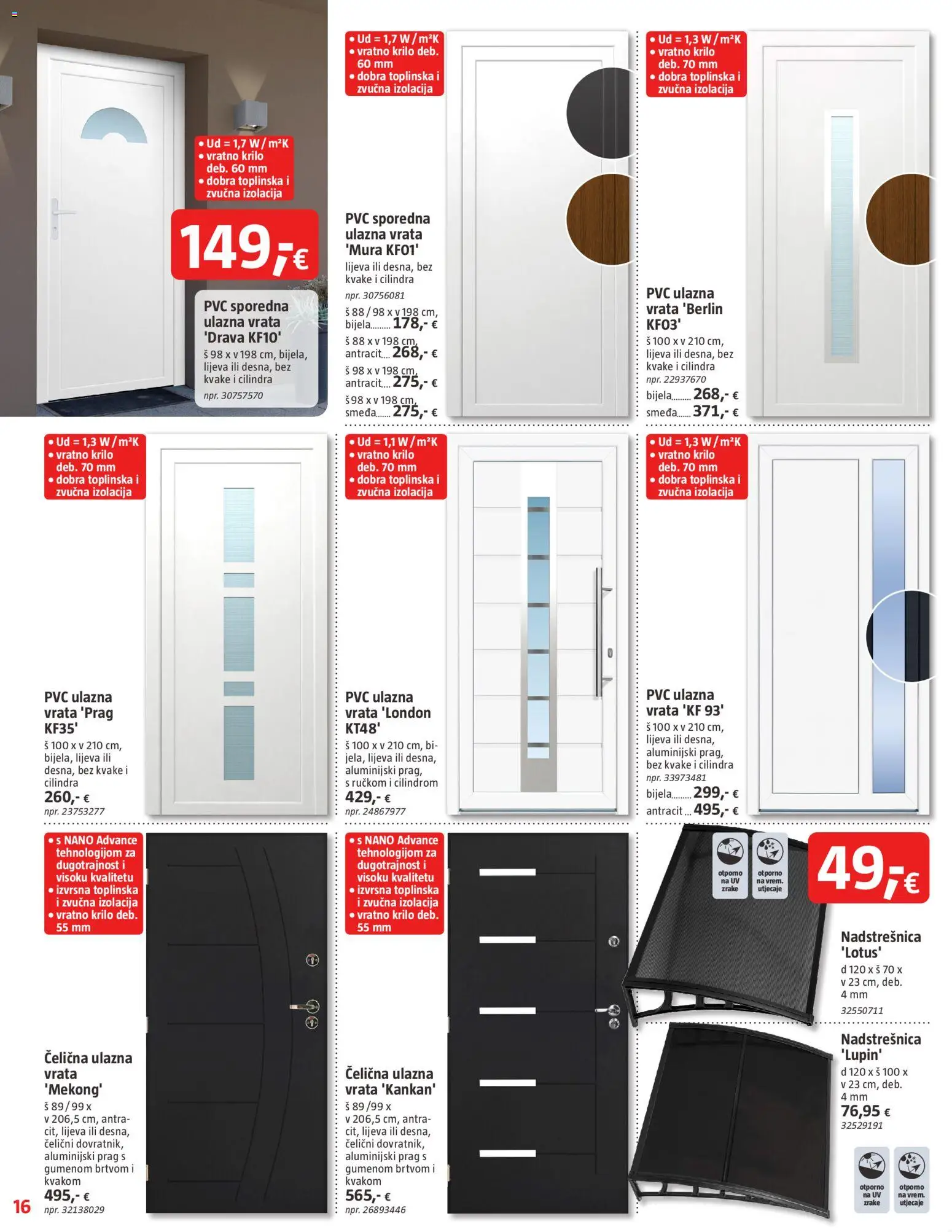 Bauhaus katalog | vrijedi od 15.07.2026 | Stranica: 16 | Proizvodi: Vrata