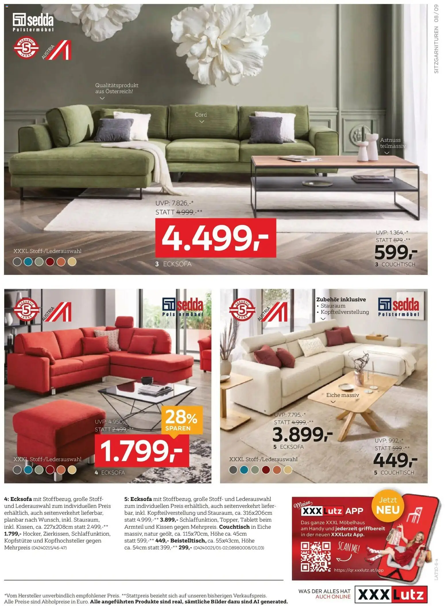 XXXLutz Hauptprospekt von 29.09.2026 - Aktuelle Angebote | Seite: 9 | Produkte: Kissen, Couchtisch