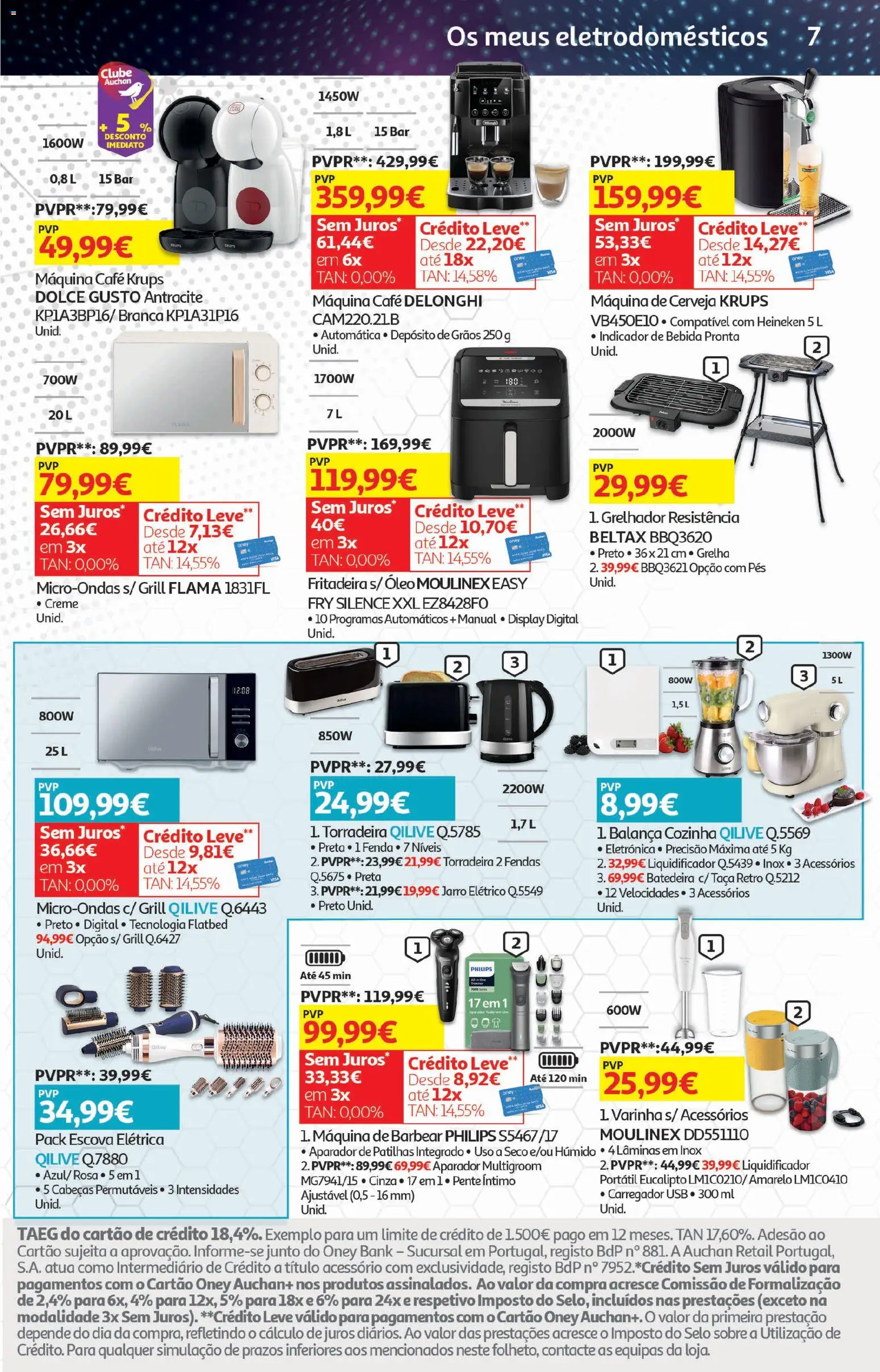 Auchan - Festa de Verão │ válido de 05/08/2026 | Página: 26 | Produtos: USB, Máquina de barbear, Batedeira, Torradeira