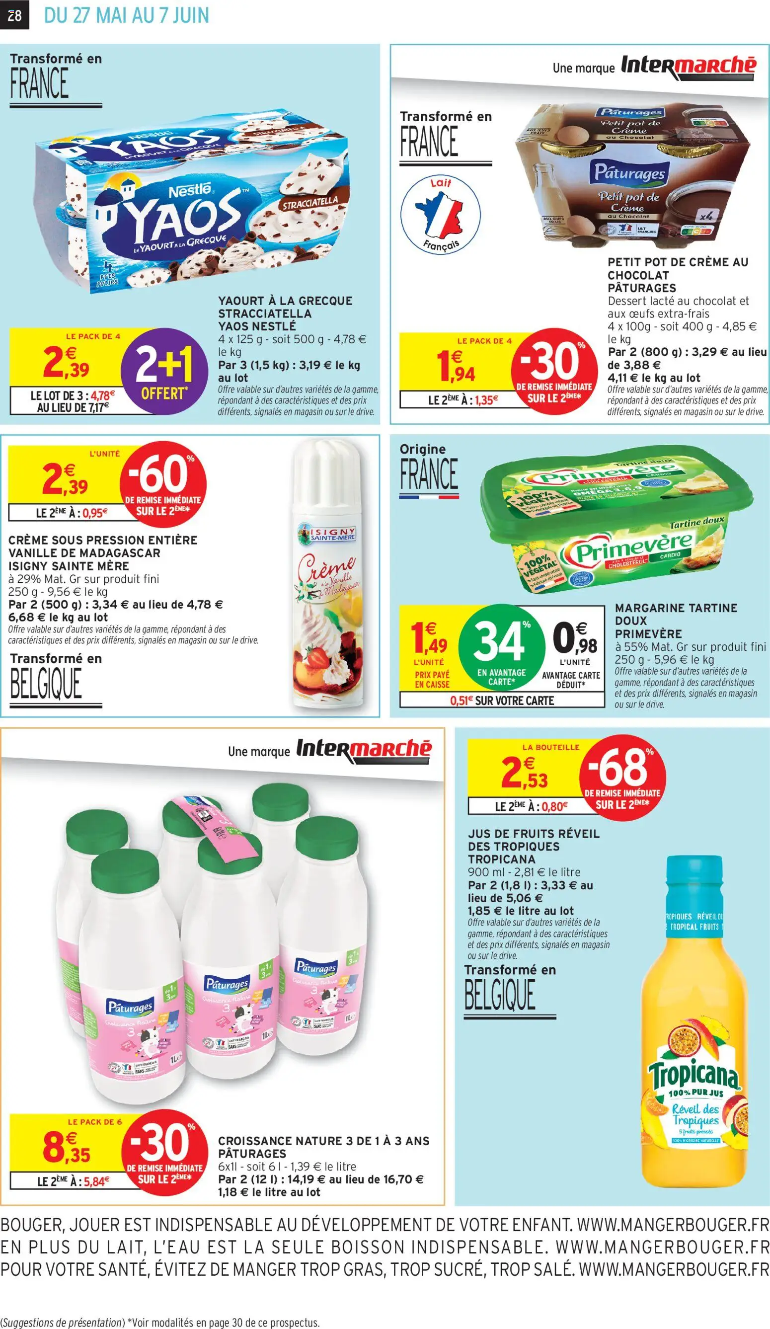 {H1} | Page: 28 | Produits: Yaourt à La Grecque, Yaourt, Jus, Crème