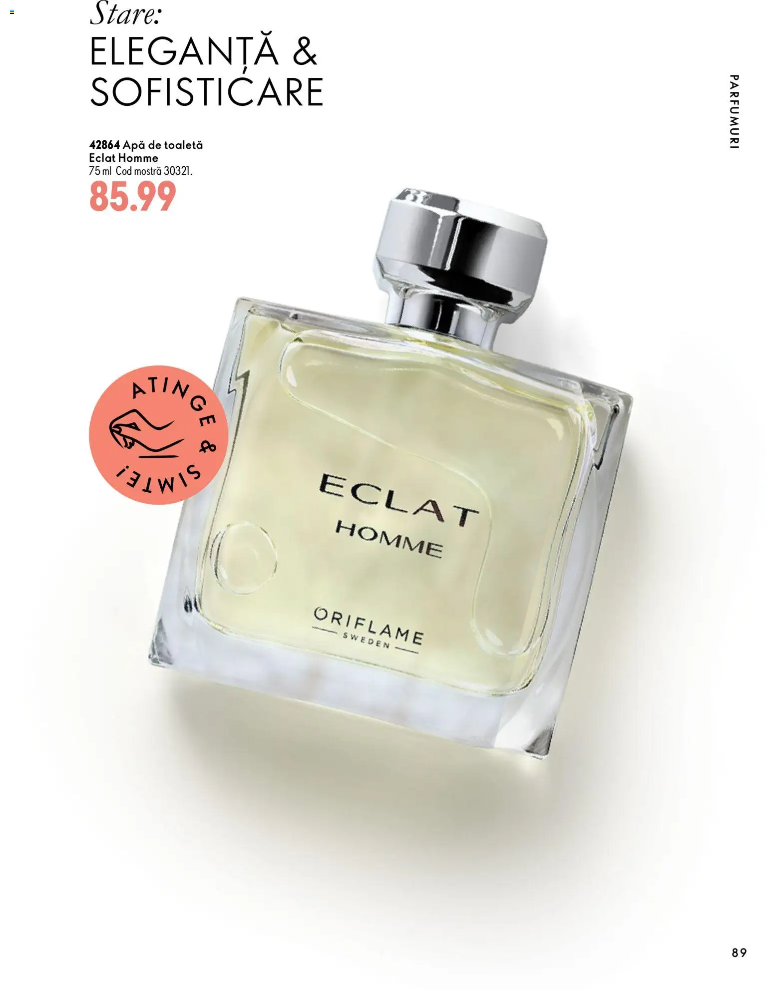 Noul catalog Oriflame – valabil de la 30.09.2026 | Pagină: 89 | Produse: Toaletă, Apă de toaletă, Apă