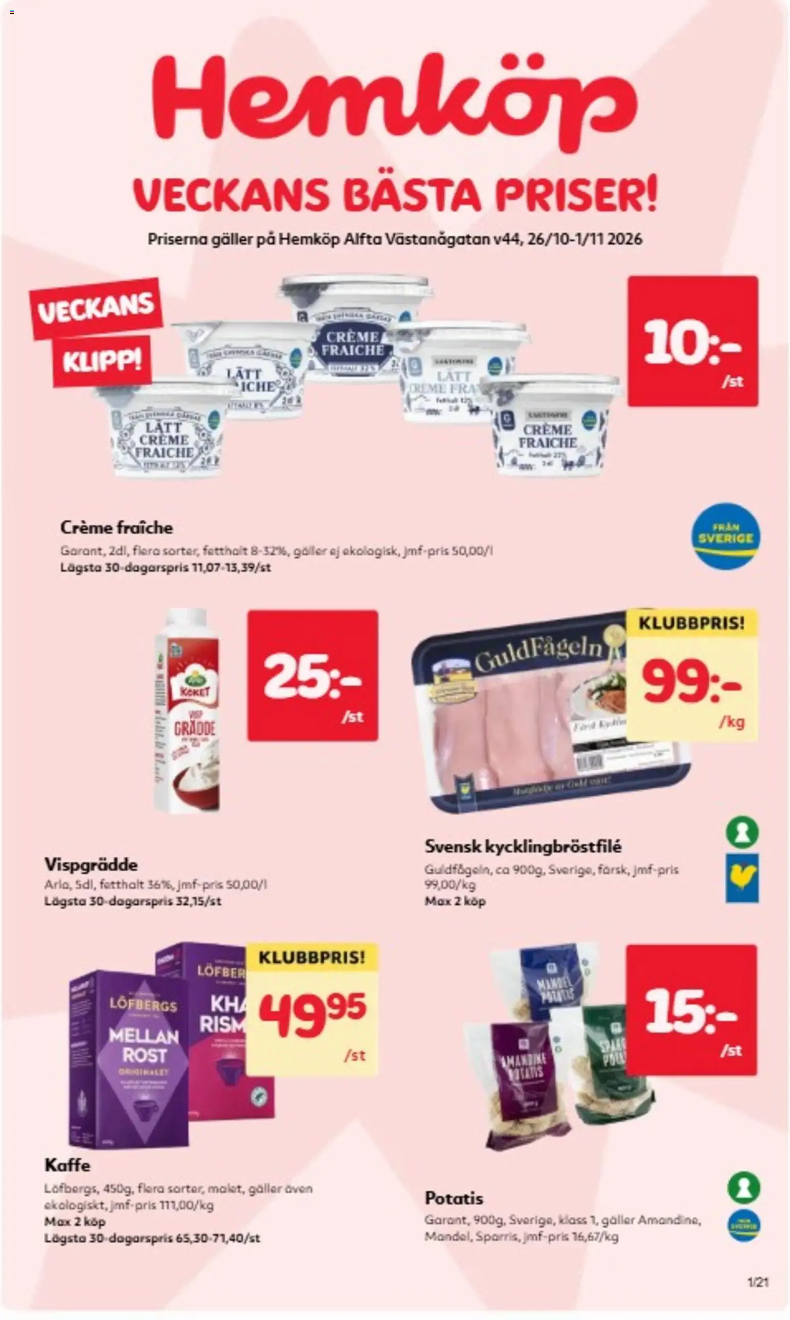 Hemköp reklamblad aktuell från 26/10/2026 | Sida: 1