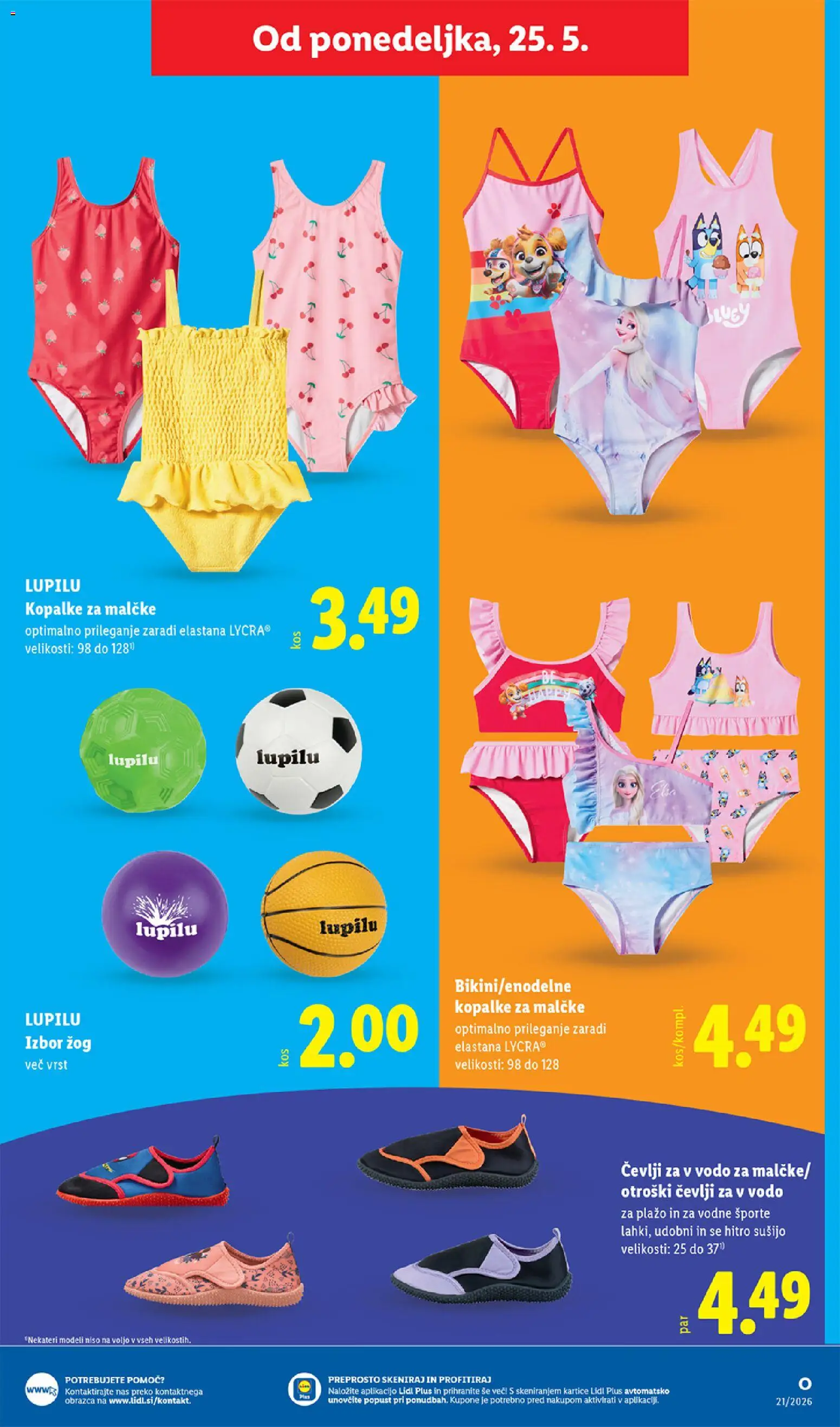 Novi Lidl katalog ponudbe – veljaven od 21.05.2026 | Stran: 63 | Izdelki: Kopalke, Cevlji