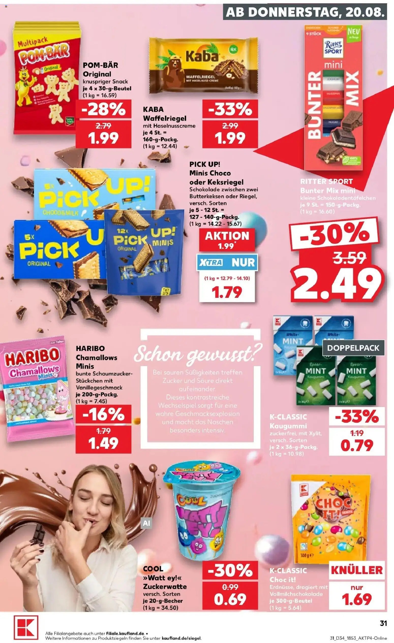 Prospekt Kaufland ab 17.08.2026 » Angebote Online zum Blättern | Seite: 42 | Produkte: Haribo, Kaugummi, Zucker, Süßigkeiten