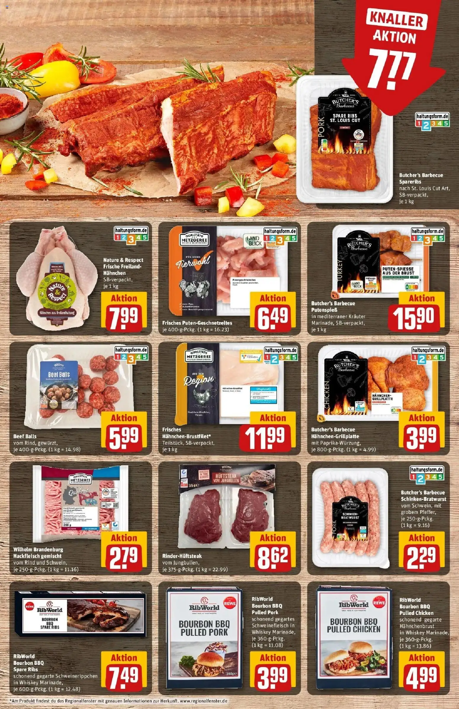 REWE Prospekt ab 17.08.2026 zum Blättern » Angebote | Seite: 11 | Produkte: Bratwurst, Schweinefleisch, Bourbon, Whiskey