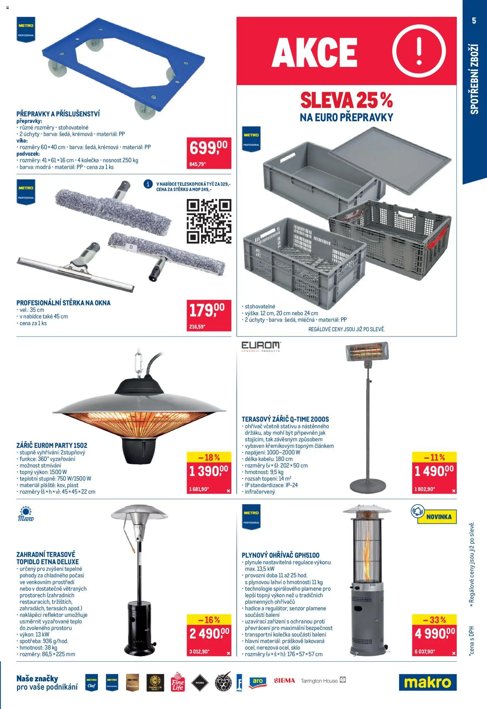 Makro leták  - Nepotravinové zboží od 21.10.2026 | Strana: 5 | Produkty: Deluxe, Mop, Hadice, Transportní kolečka
