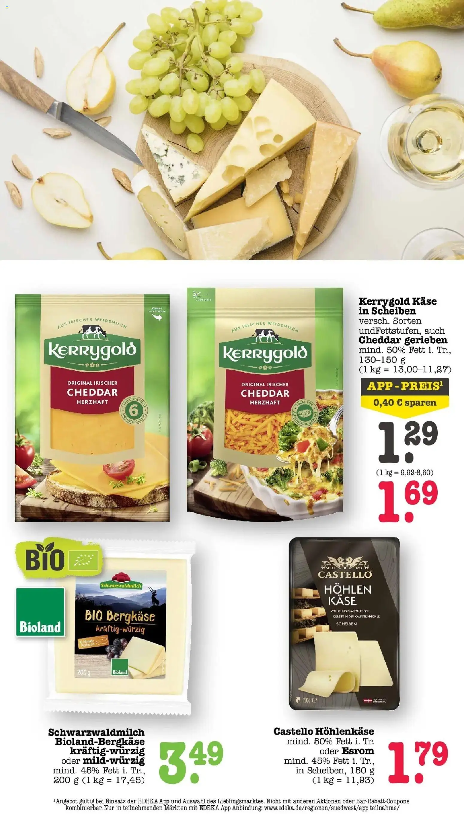 E center Prospekt Achern (ab 19.10.2026) zum Blättern | Seite: 34 | Produkte: Käse
