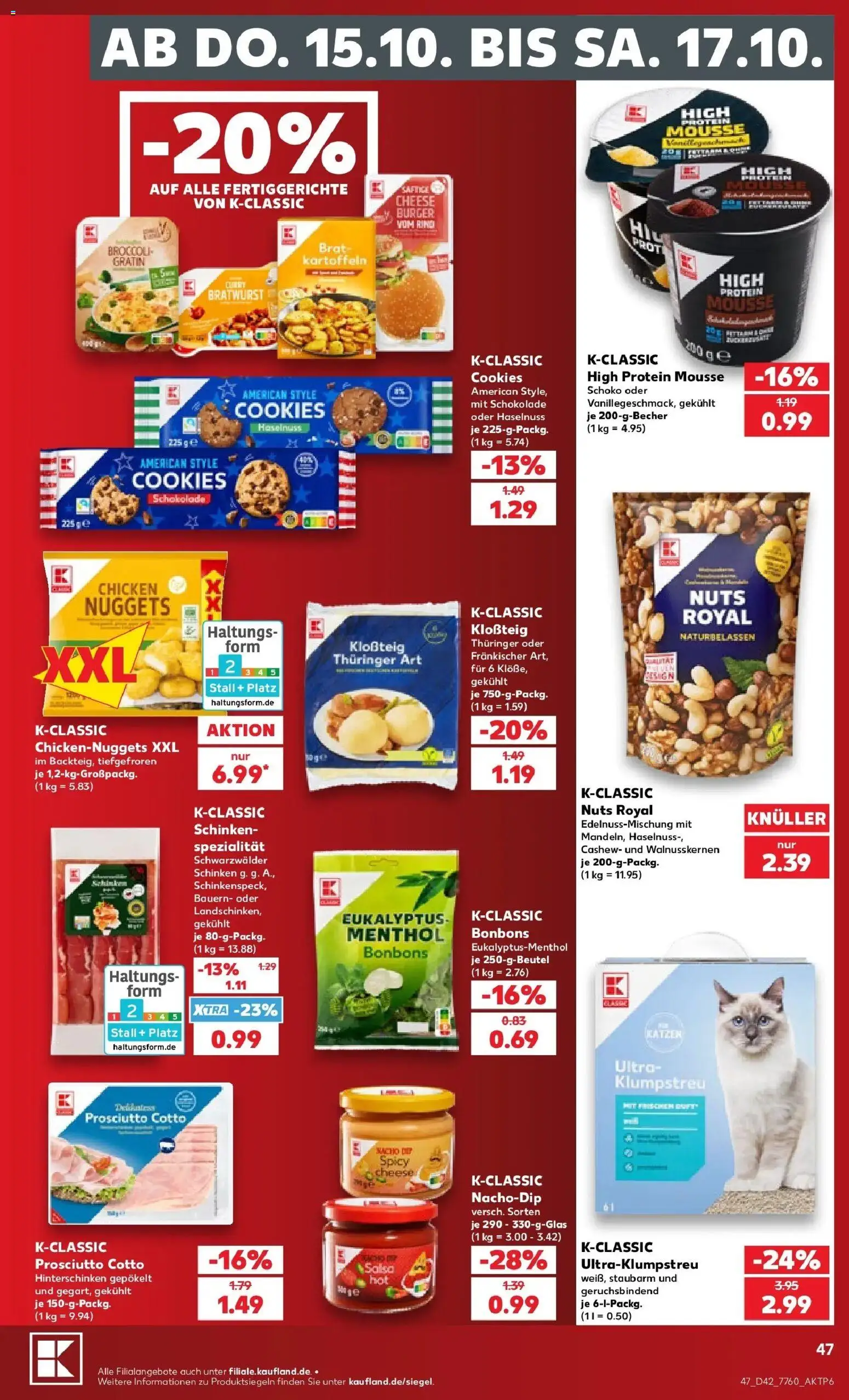 Prospekt Kaufland ab 12.10.2026 » Angebote Online zum Blättern | Seite: 51 | Produkte: Schokolade, Burger, Fertiggerichte, Schinken