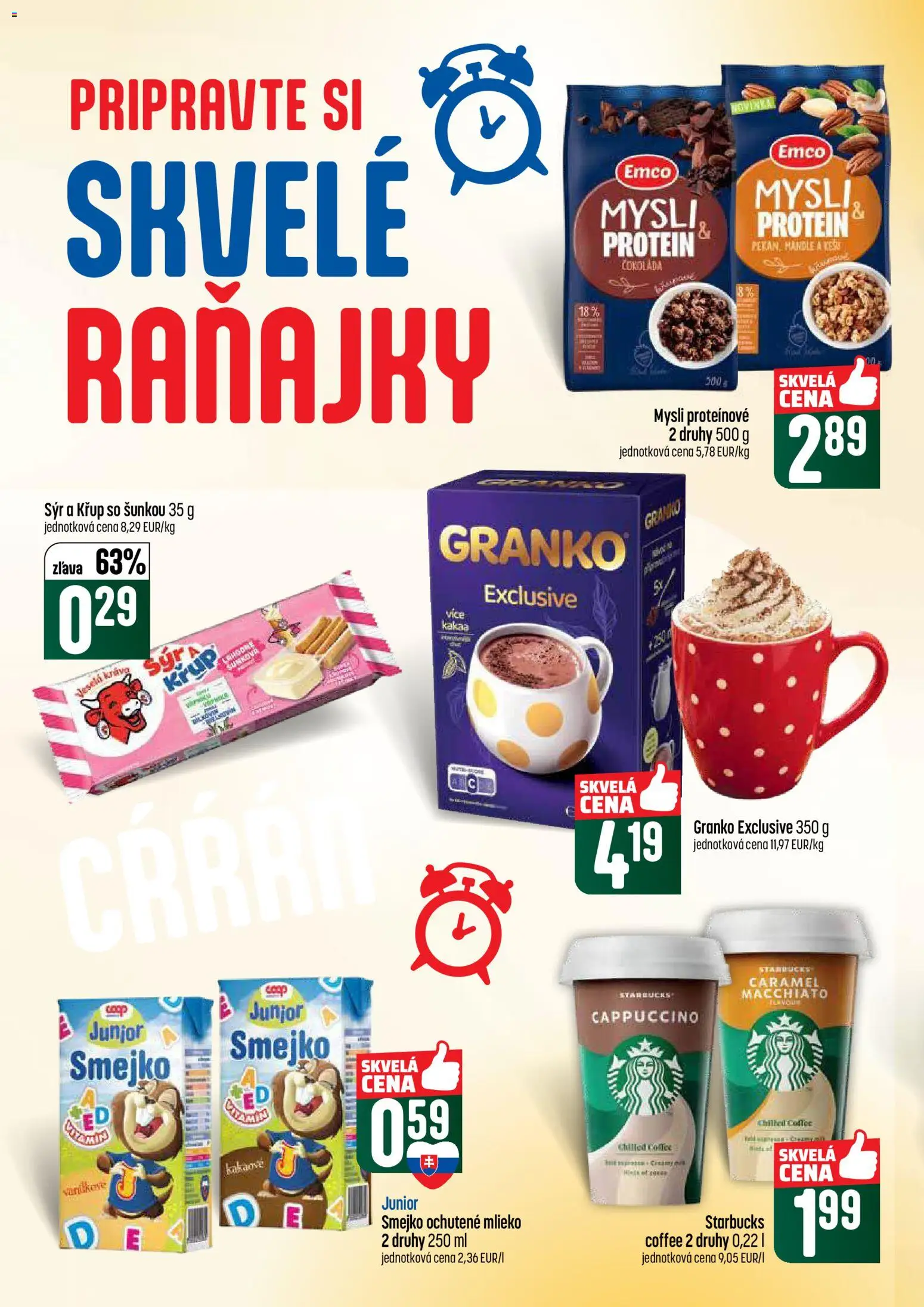Nové COOP Jednota akcie – leták je platný od 16.04.2026 | Strana: 18 | Produkty: Mlieko, Syr, Protein, Granko
