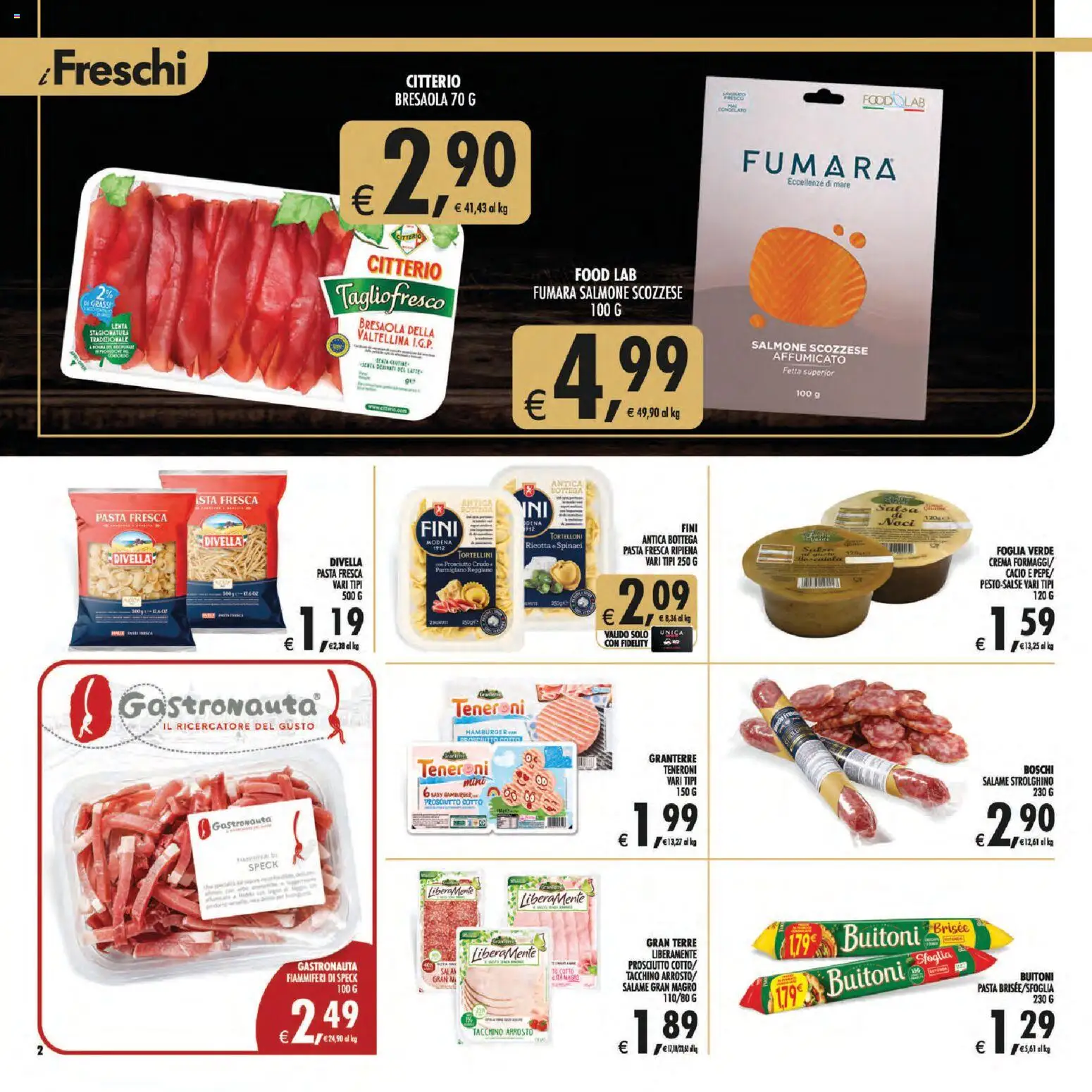 Volantino Decò del 21/08/2026 | Pagina: 2 | Prodotti: Salmone, Divella, Pasta, Parmigiano reggiano
