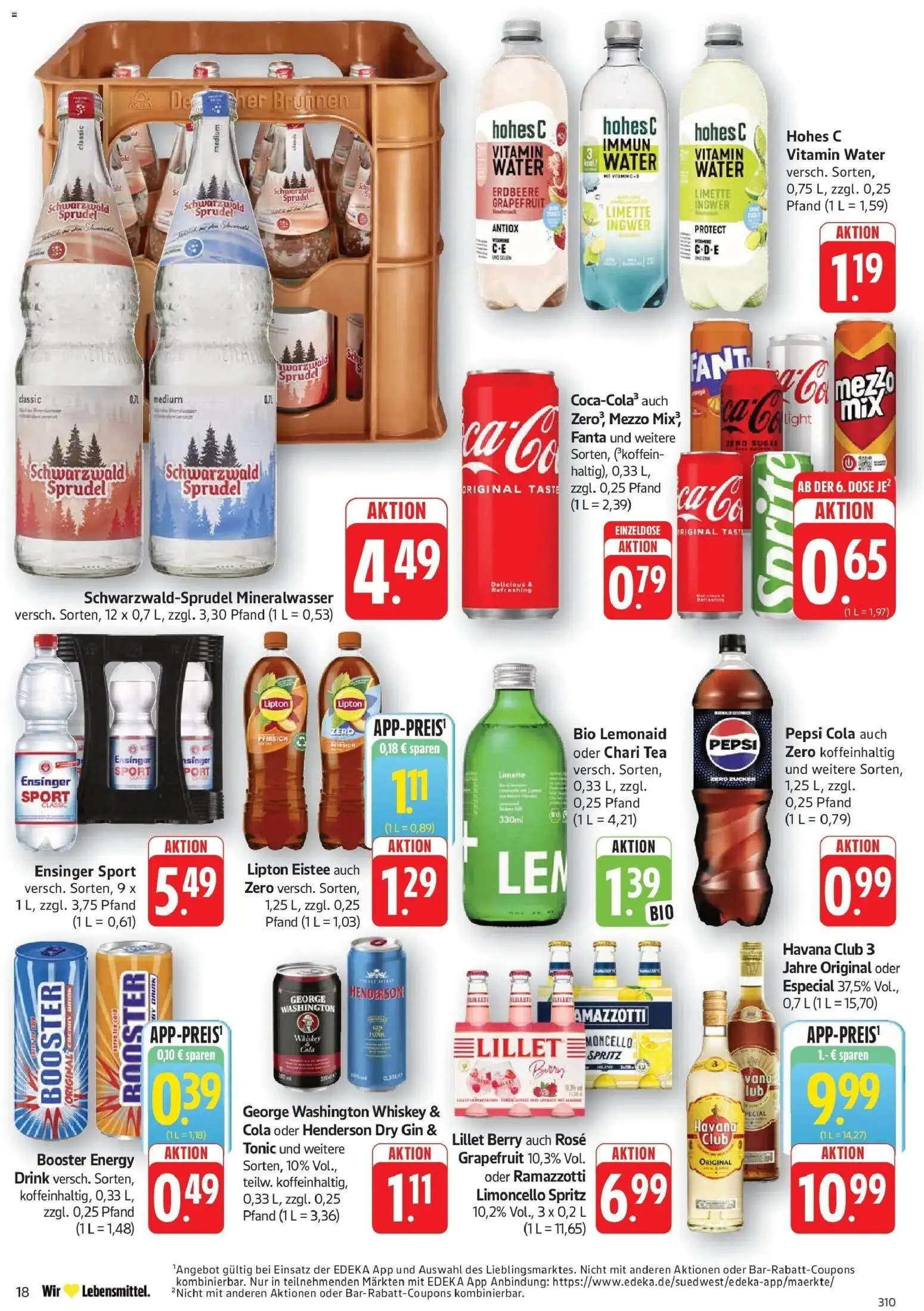 Edeka prospekt Geislingen	 – gültig ab 27.04.2026 | Seite: 20 | Produkte: Fanta, Sprite, Mineralwasser, Gin