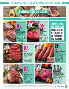 E.Leclerc - Prévisualisation de PORC : COTE AVEC OS PREMIERE, ECHINE OU FILET A GRILLER, Caissette de 10 pièces minimum. valide à partir de 26.05.2026 | Page: 31 | Produits: Viande, Porc, Viande bovine