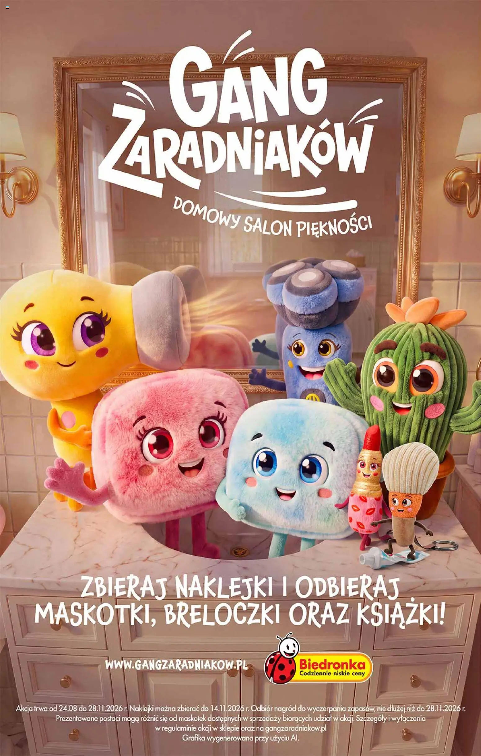 Biedronka gazetka - Gang zaradniaków od 28.09.2026 | Strona: 1 | Produkty: Książki, Naklejki
