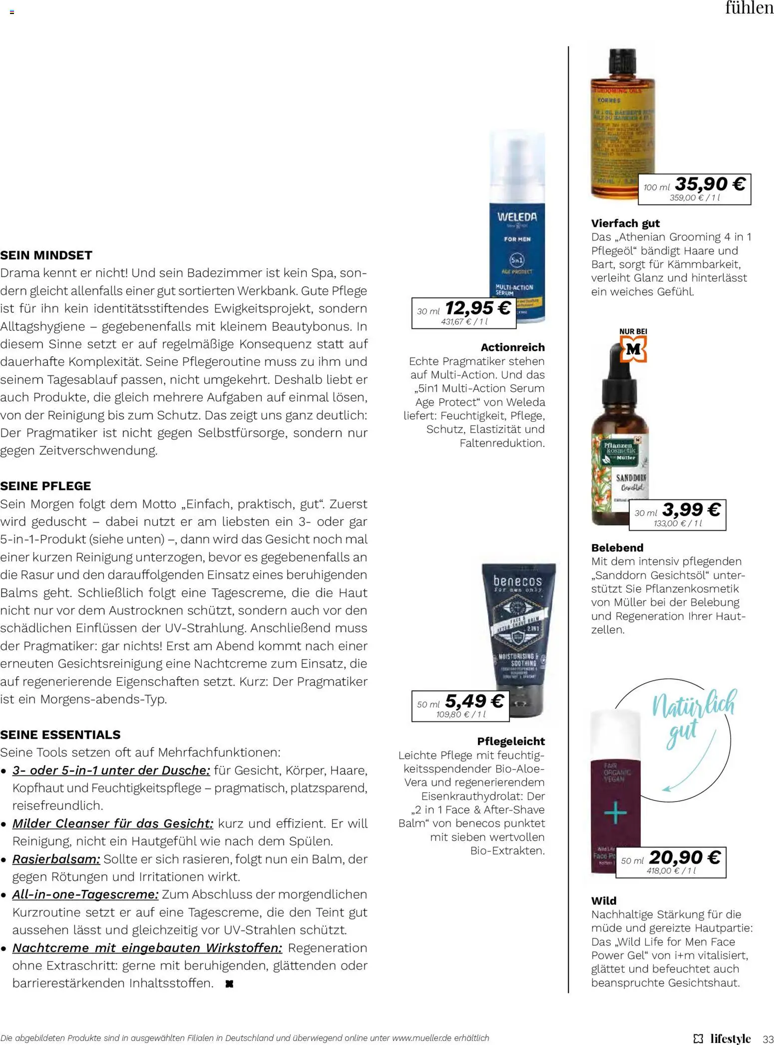 Müller Lifestyle – gültig ab 05.05.2026 | Seite: 33 | Produkte: Dusche, Serum, Gesichtsöl, Rasierbalsam
