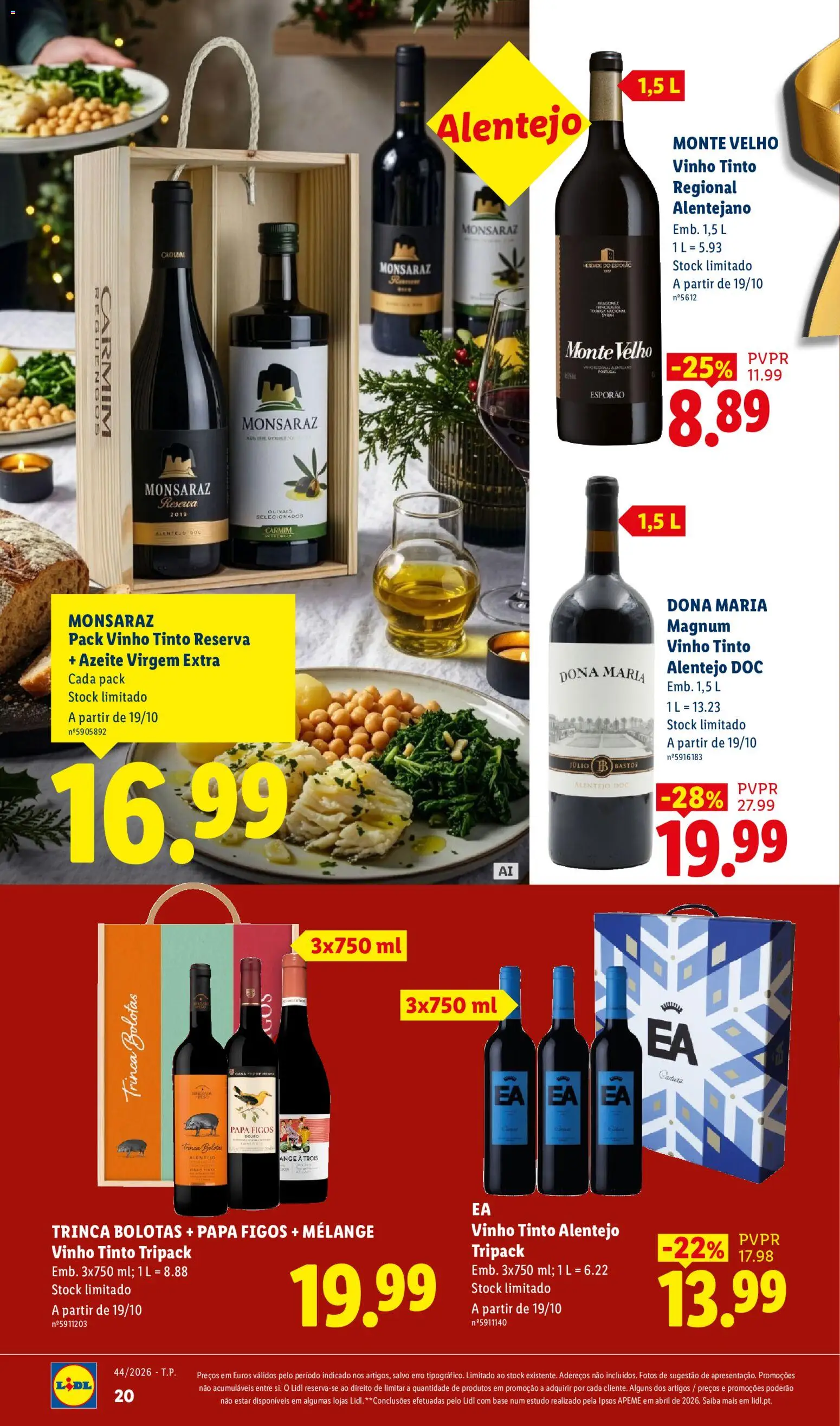 Lidl Folheto Especial Natal │ válido de 26/10/2026 | Página: 20 | Produtos: Base, Papa, Vinho, Vinho tinto