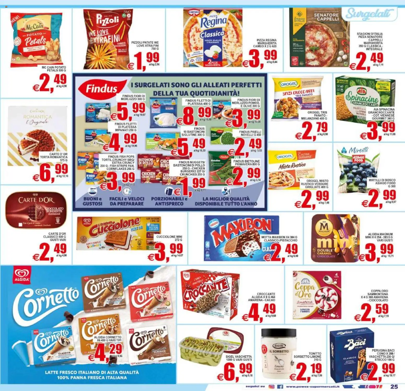 Volantino Pewex del 31/07/2026 | Pagina: 25 | Prodotti: Cioccolato, Pollo, Mirtilli, Piselli