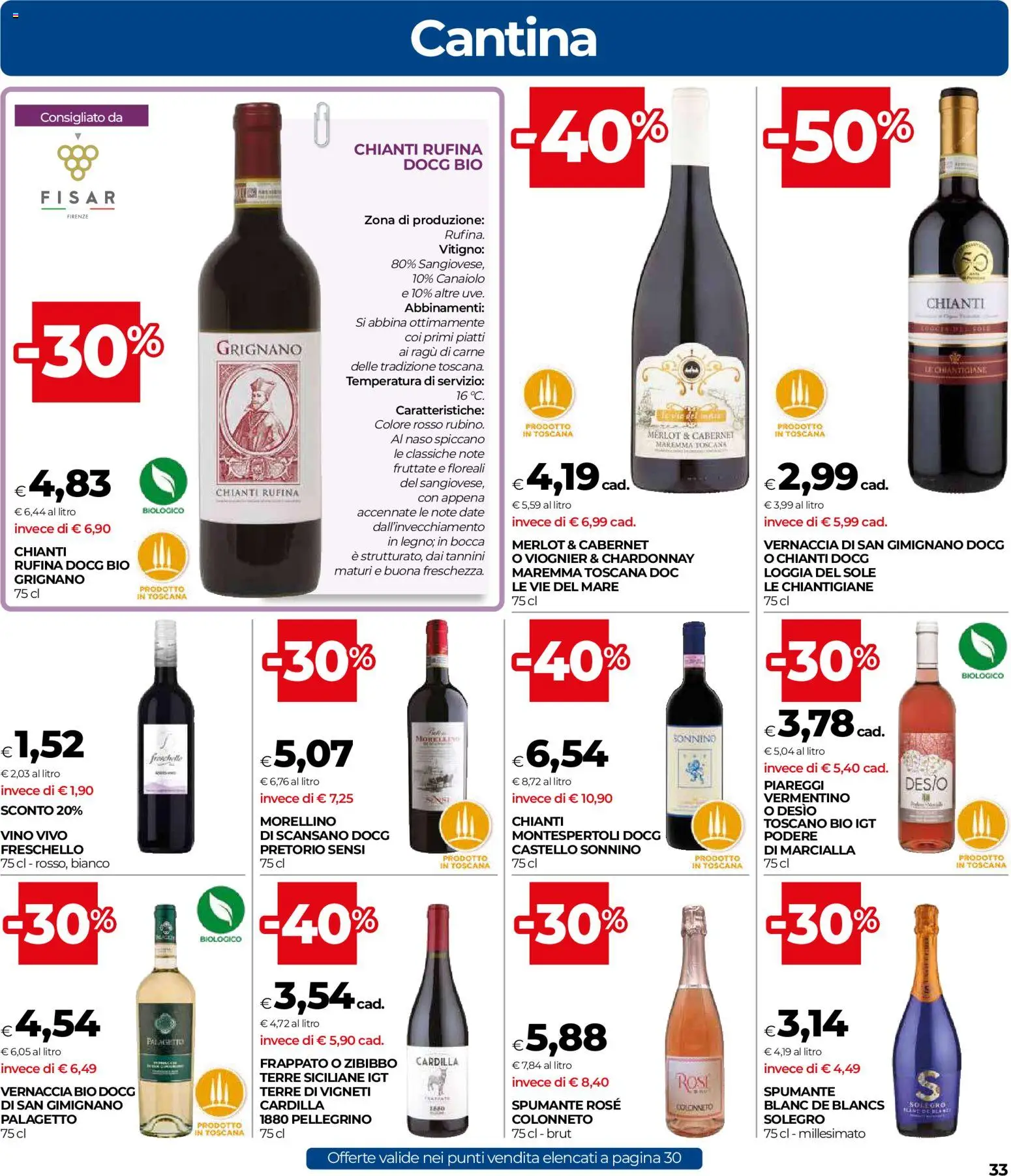 Volantino COOP del 16/07/2026 | Pagina: 33 | Prodotti: Vino, Ragú, Spumante